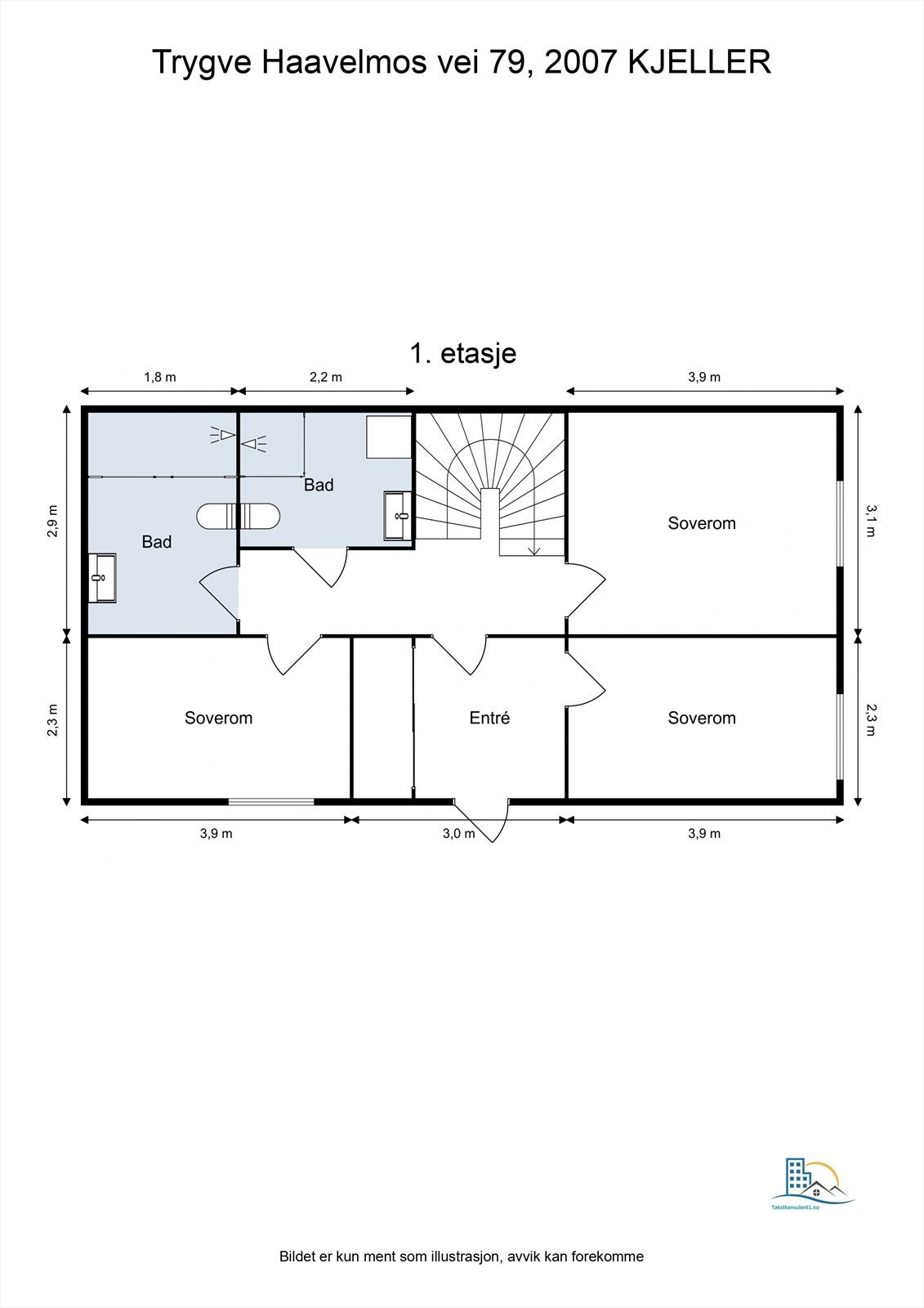 Plantegning 1. etasje. Galleribilde