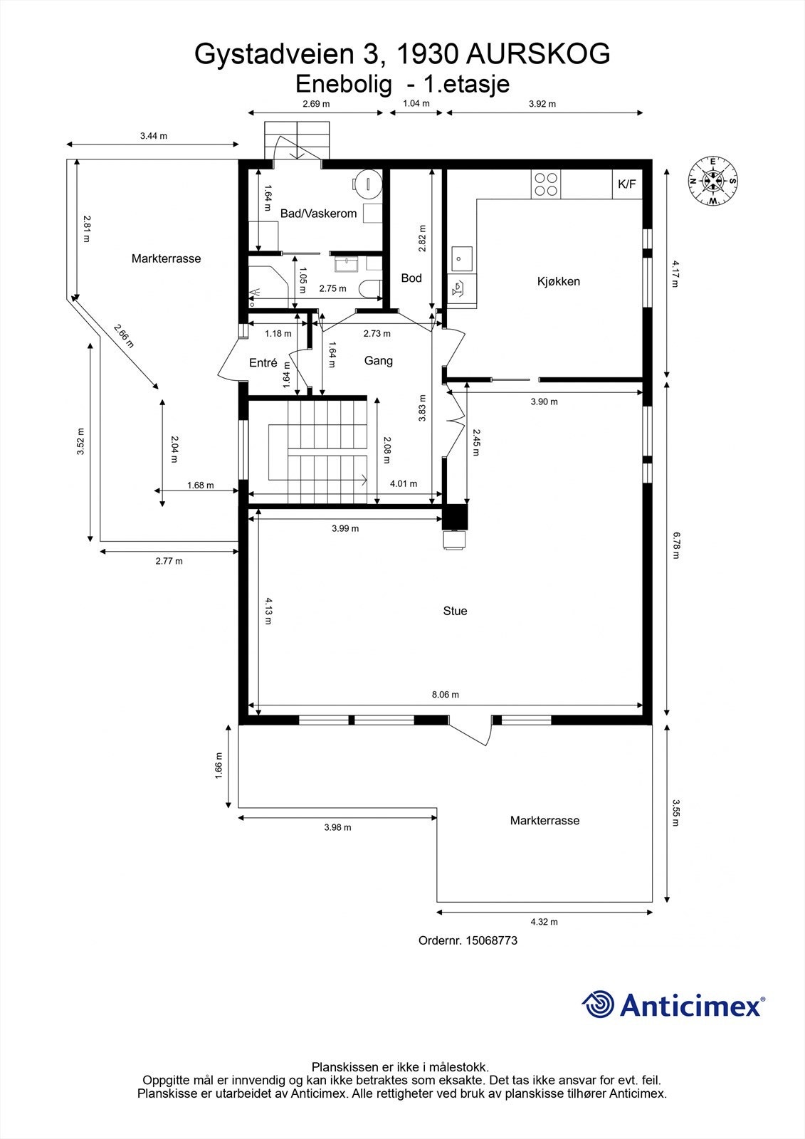 Plantegning- 1. etasje Galleribilde