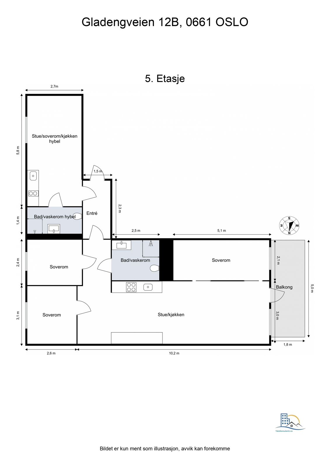 Plantegning av Gladengveien 12B Galleribilde