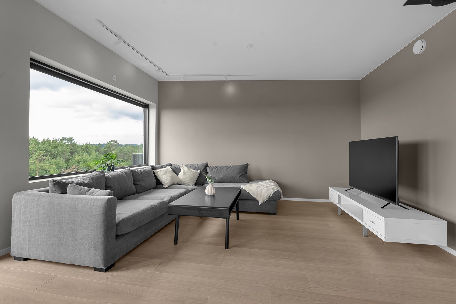 I stue er det god plass til sofakrok for familie og venner. Galleribilde