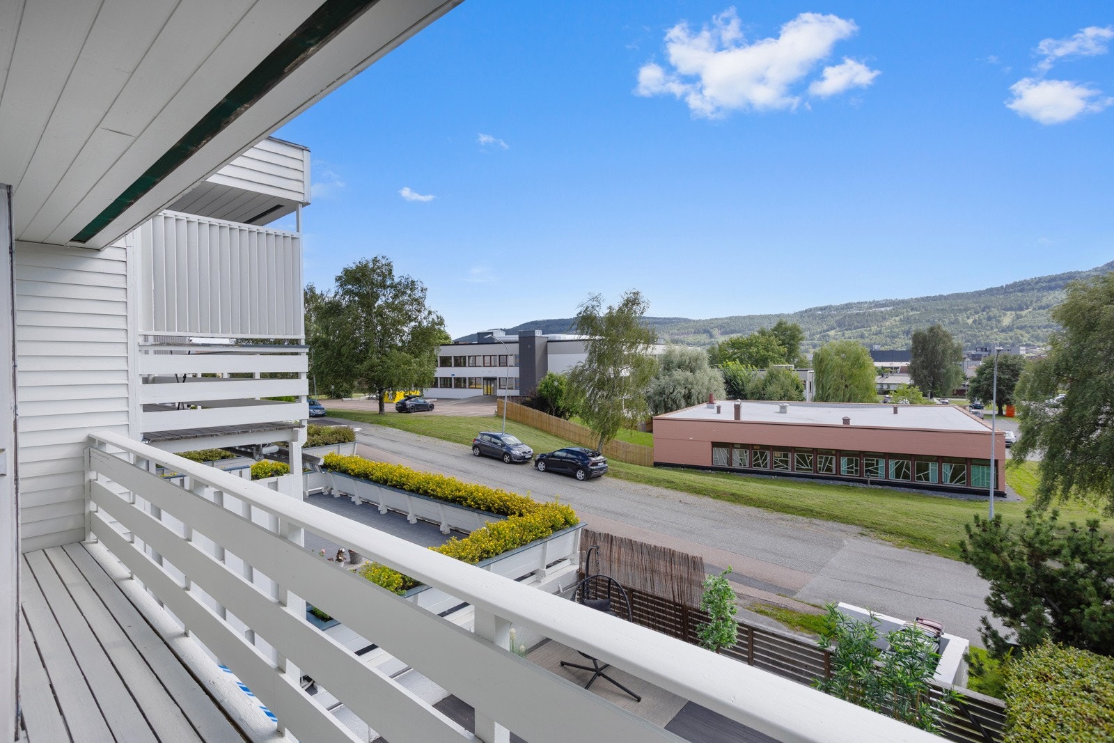 Fin utsikt fra balkongen Galleribilde