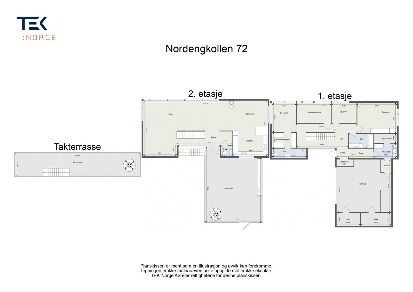 Plantegning Nordengkollen 72 Galleribilde