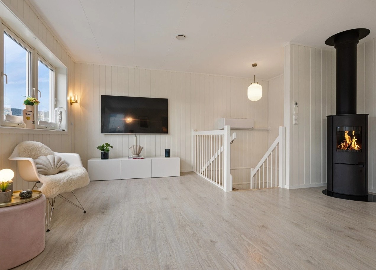 Vedovnen gir lun og god oppvarming på kalde vinterdager Galleribilde