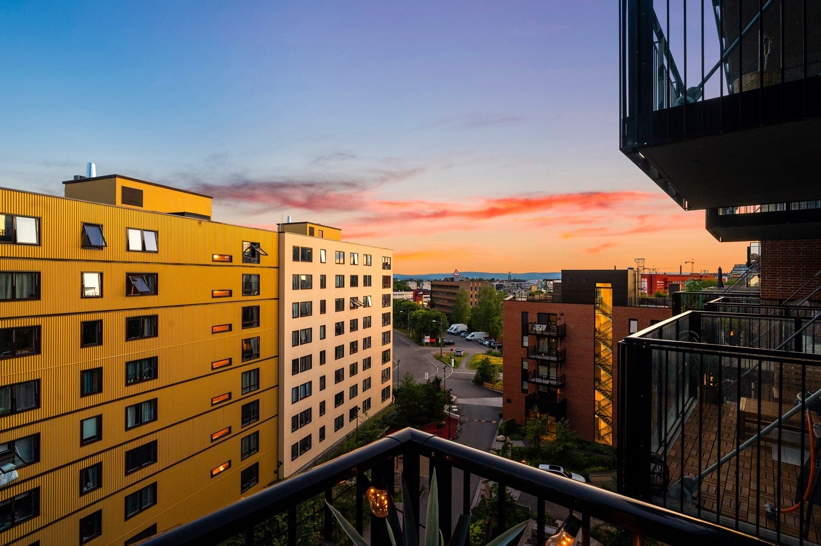 Utsikt fra balkong. Galleribilde