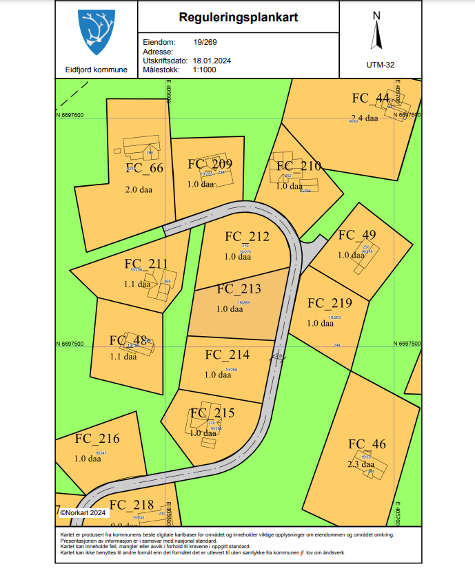 Reguleringskart Galleribilde