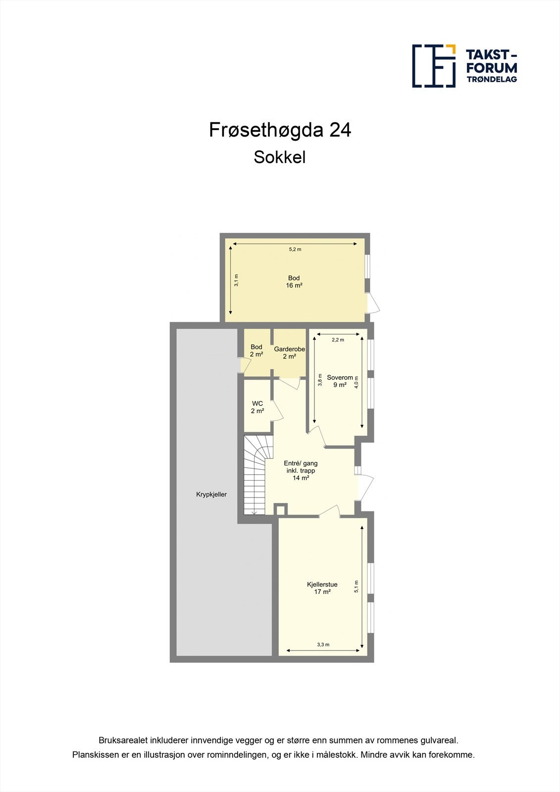 Planskisse sokkel. Galleribilde