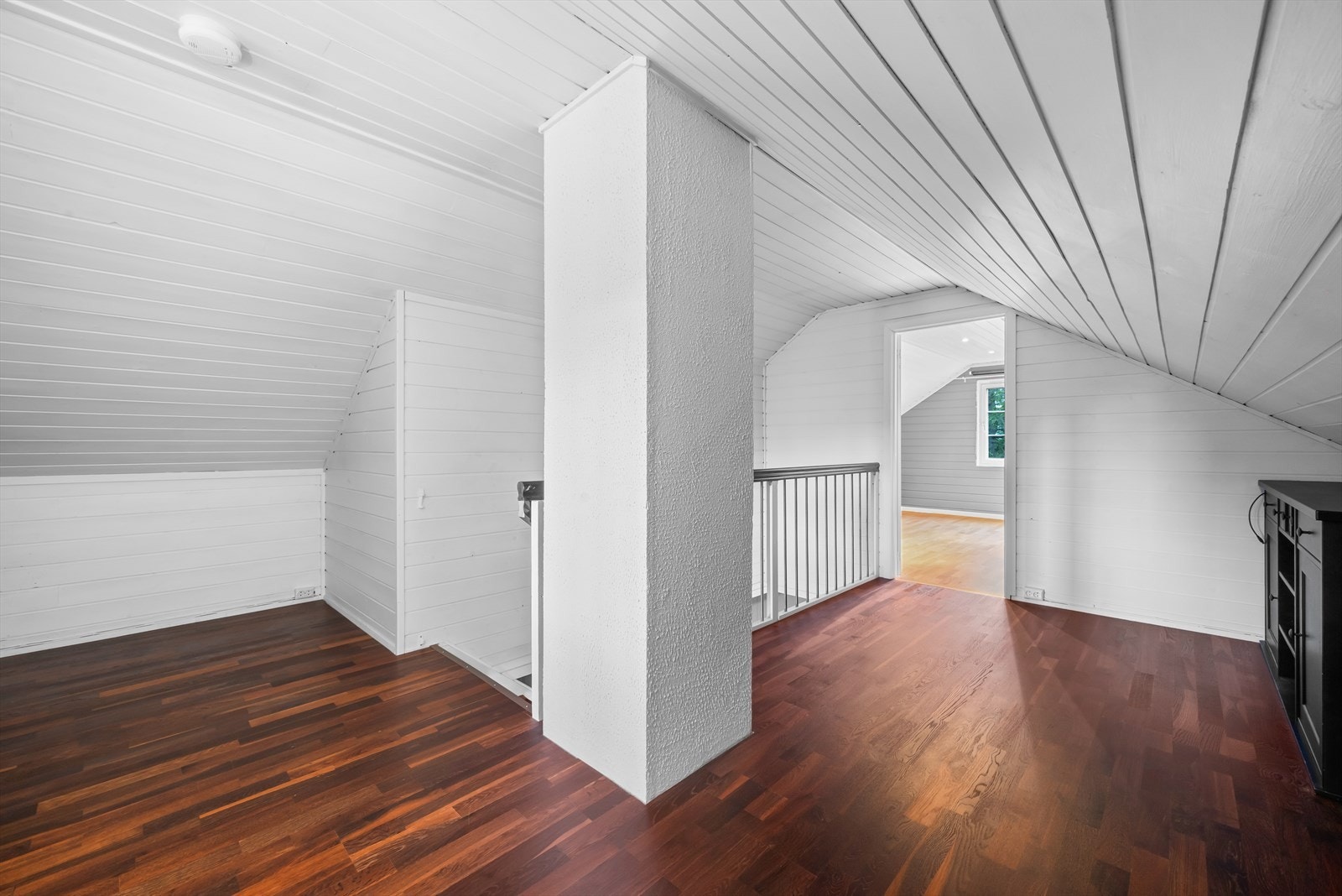 Loftstuen er på ca. 11,5 kvm, og ligger i tilknytting til to soverom. Galleribilde