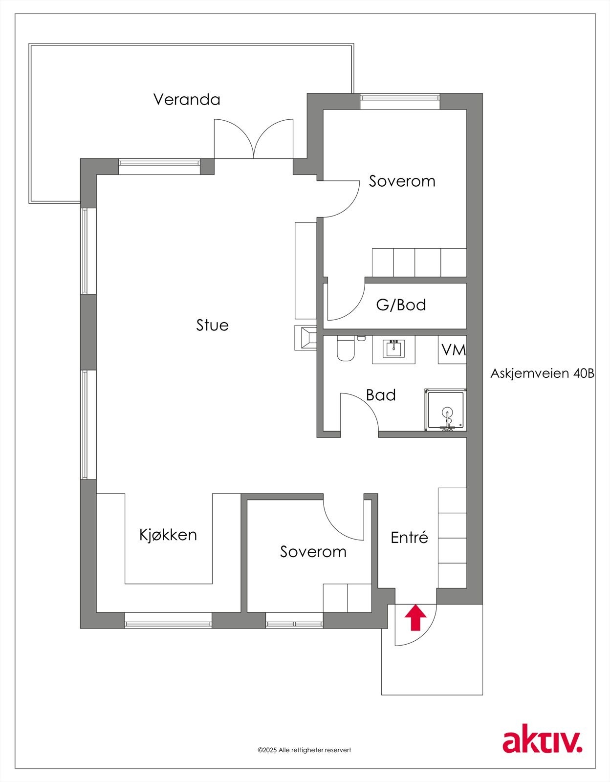 2D Plantegning. Galleribilde