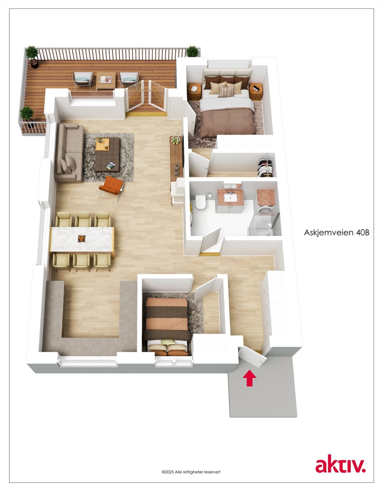 3D Plantegning. Galleribilde