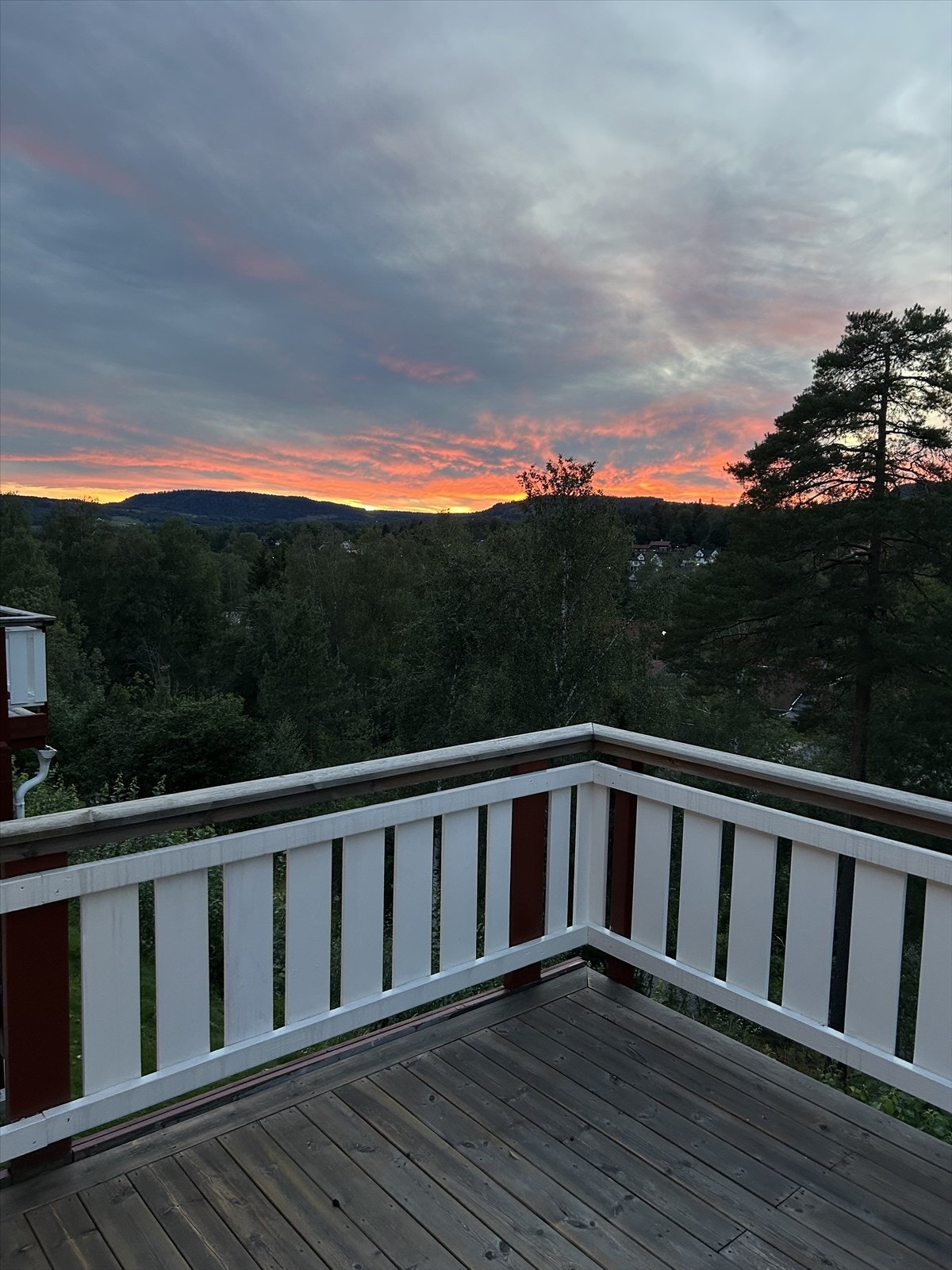 Selgers bilde av utsikten i solnedgang Galleribilde