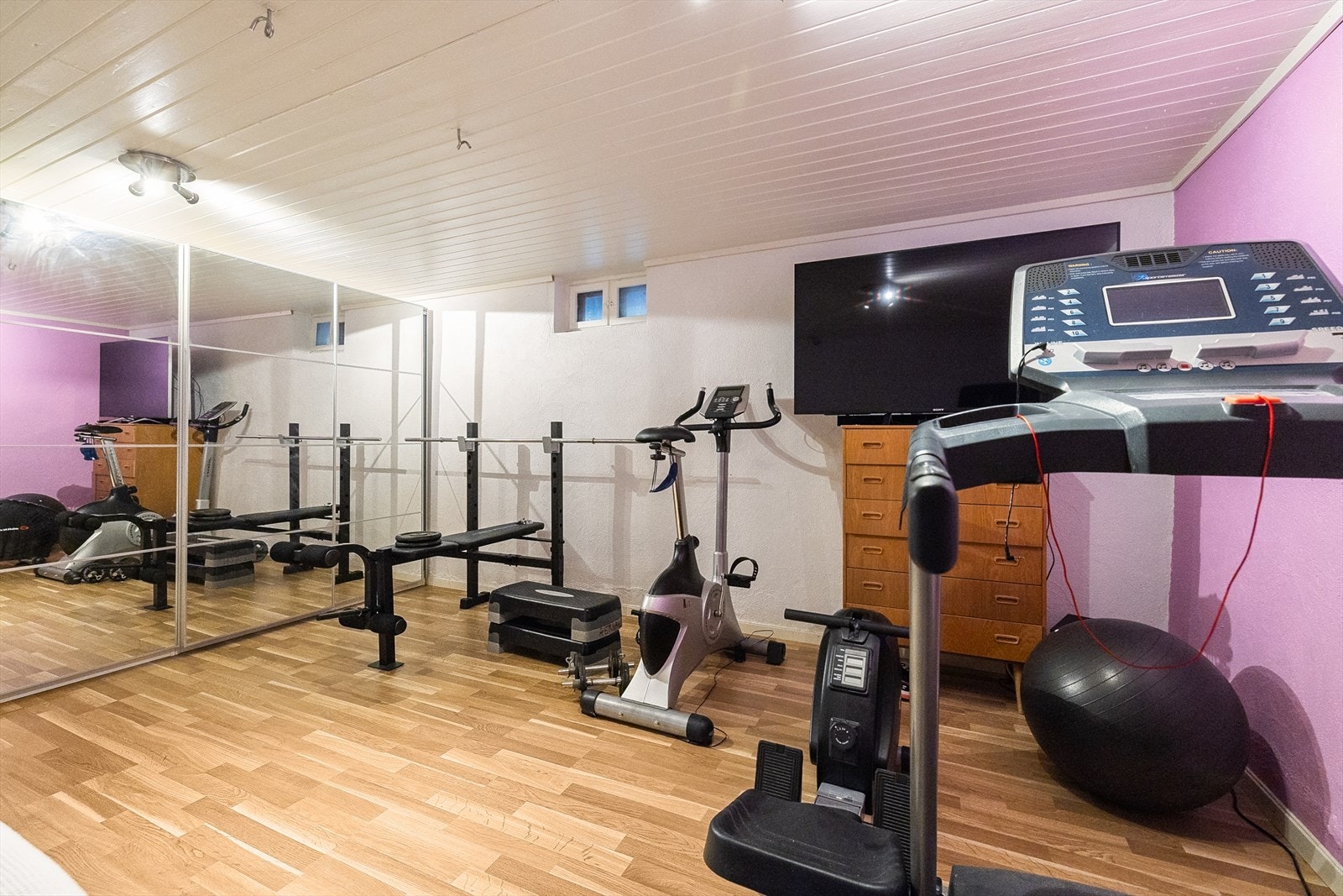 Trimrom i kjelleren. Galleribilde