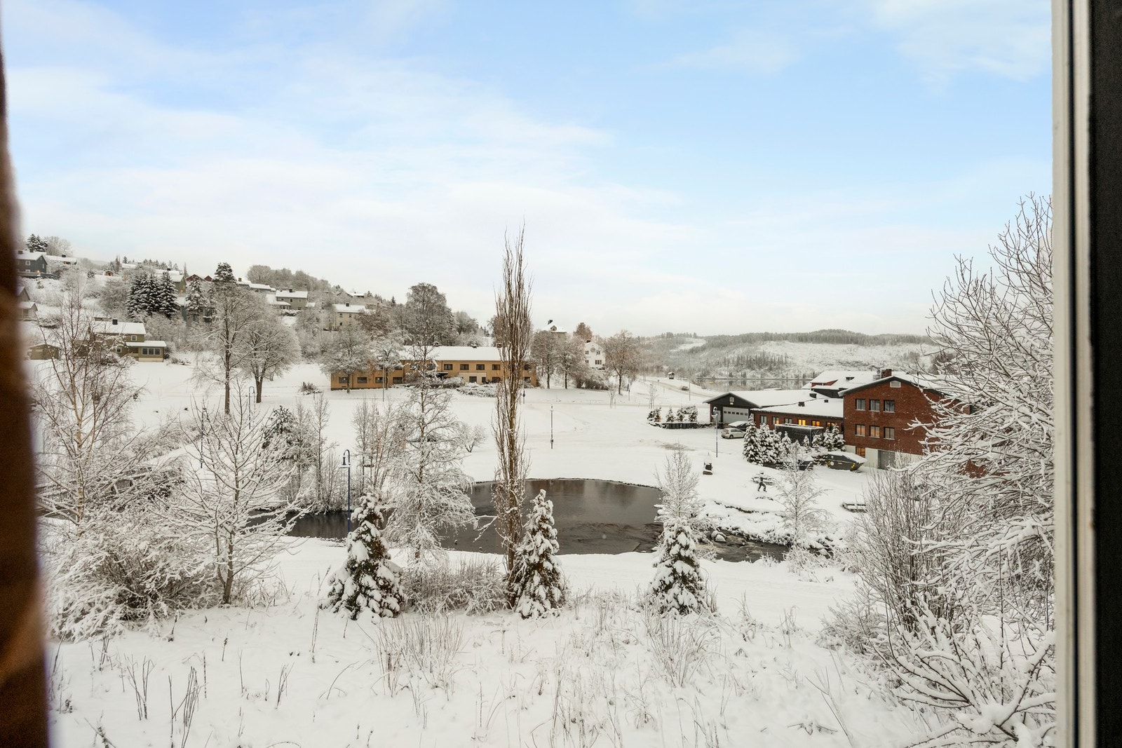 Hyggelig utsikt mot Elveparken Galleribilde