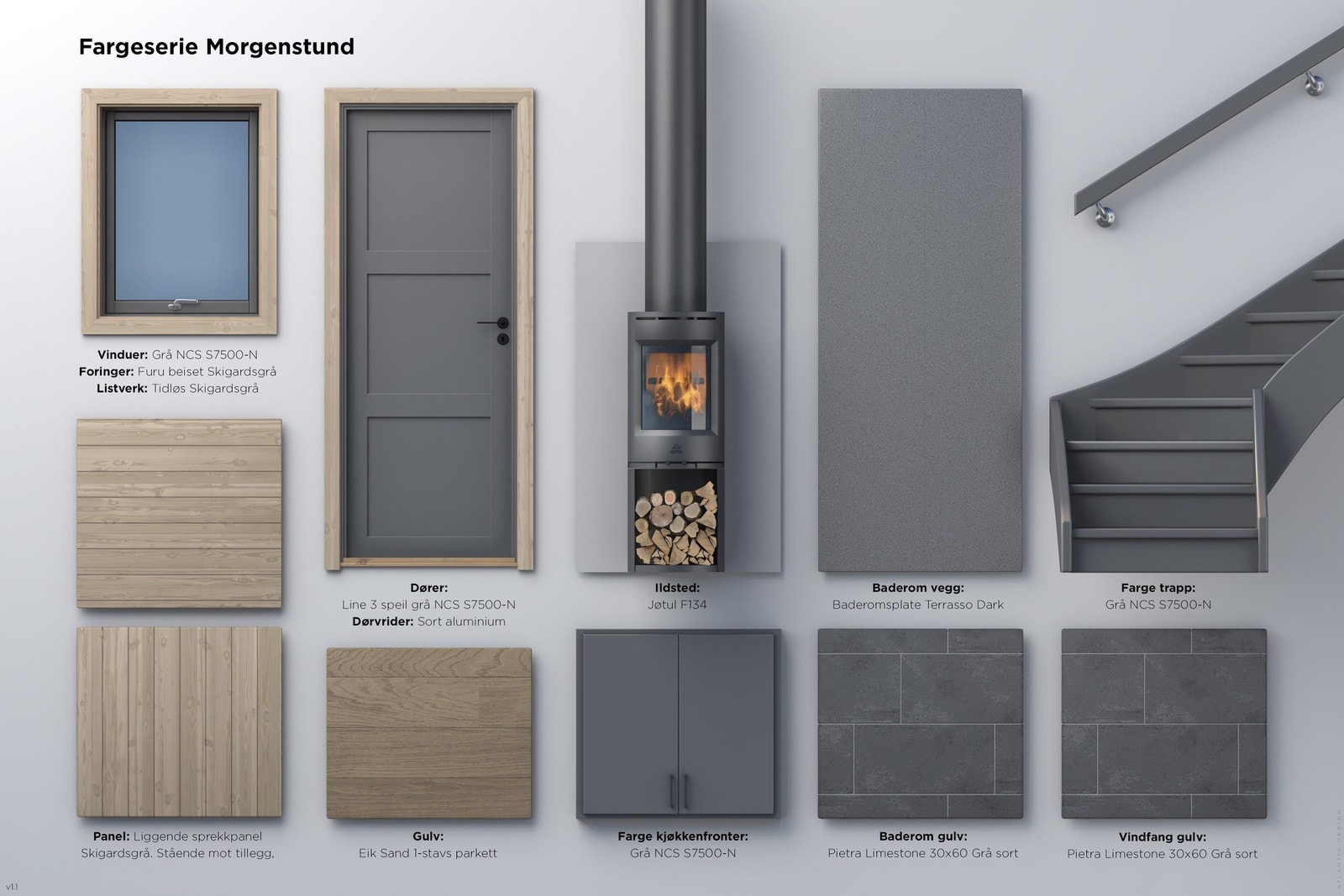 TIlvalgspakken og fargeserien "Morgenstund" er priset inn i dette prosjektet Galleribilde