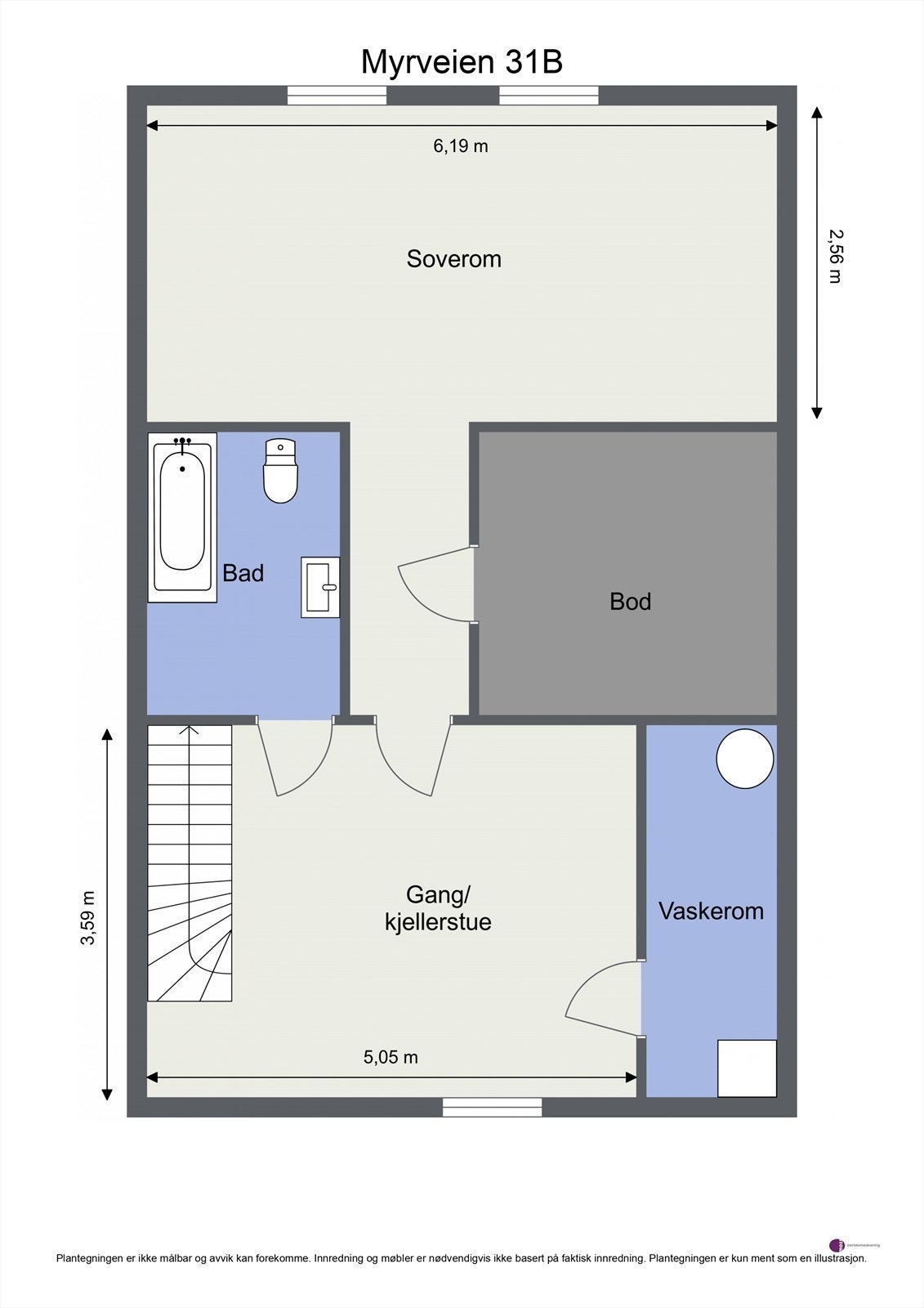Plantegning - Kjelleretasje Galleribilde