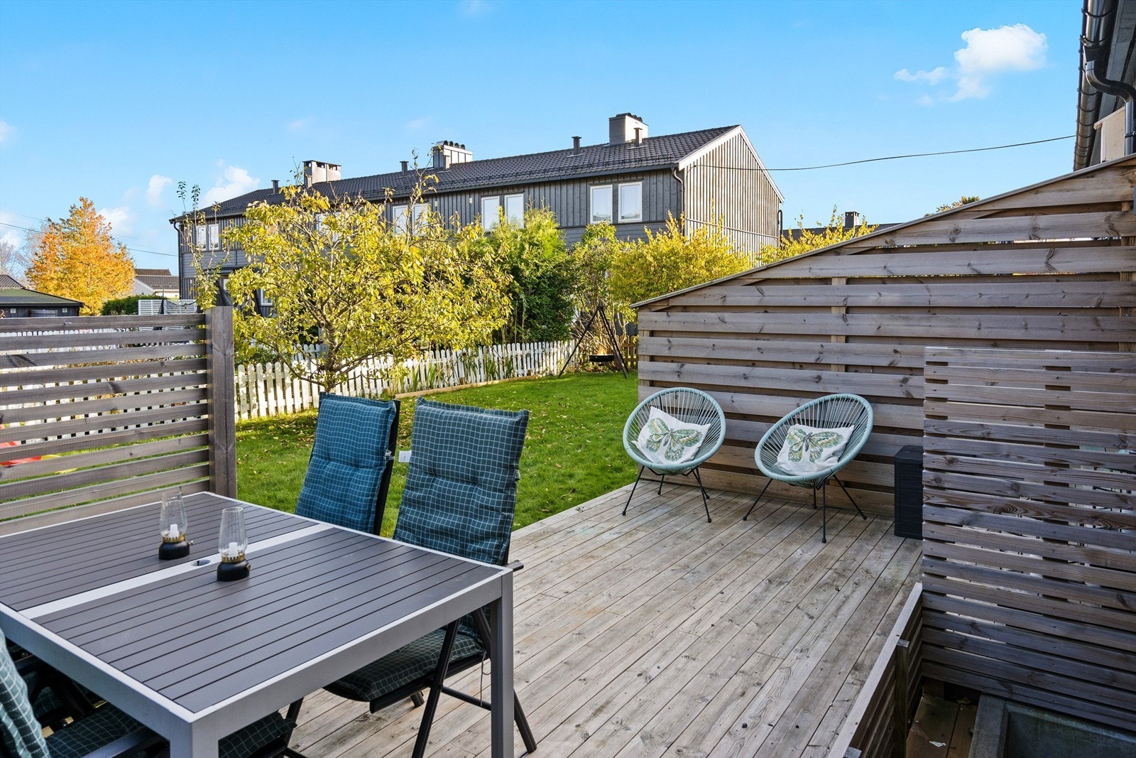 Terrassen kan deles inn i soner og møbleres deretter Galleribilde