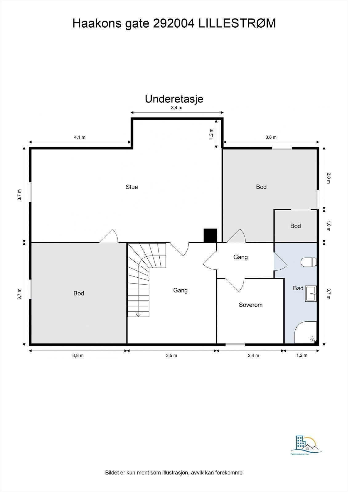 Plantegning - Underetasje Galleribilde