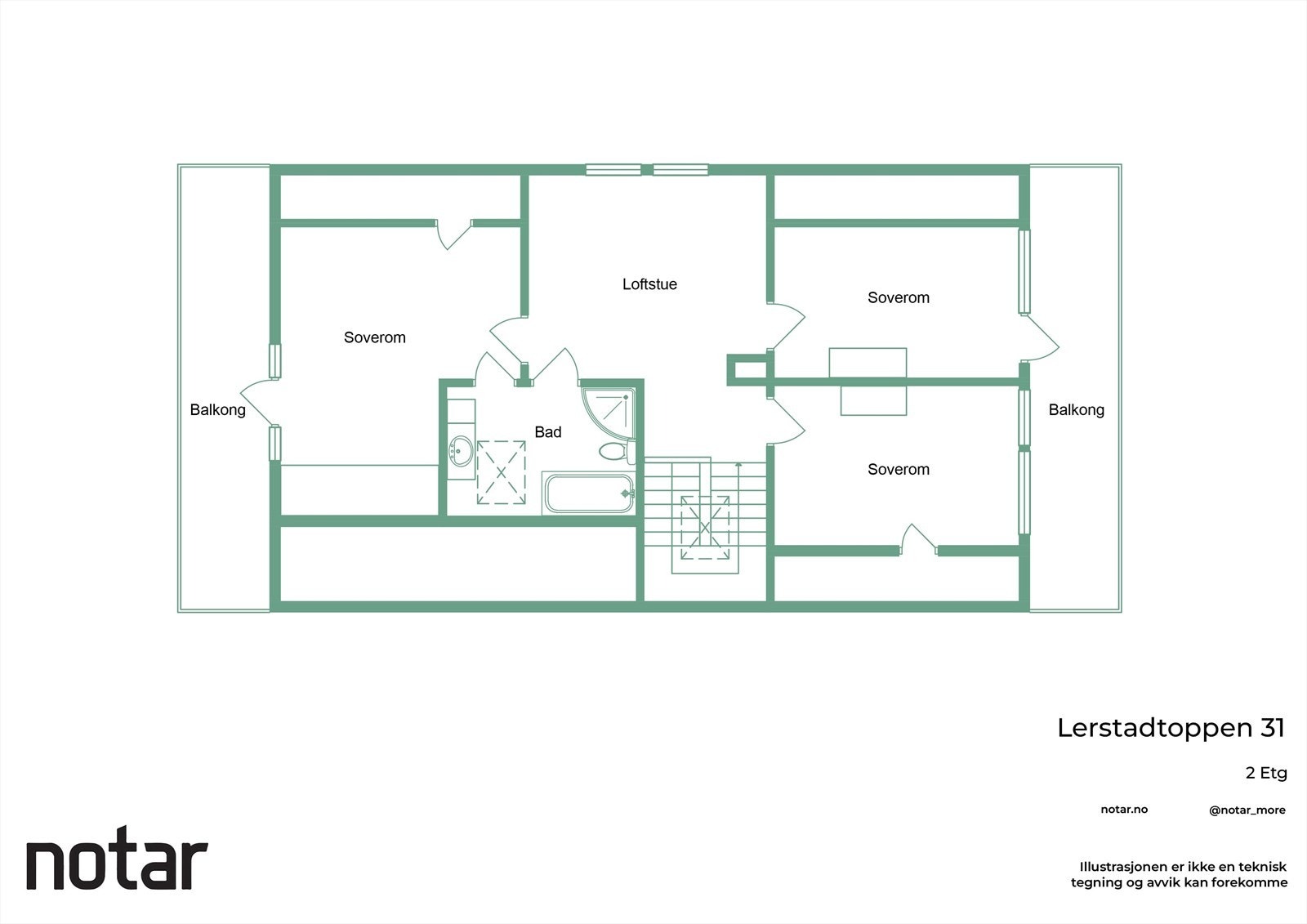 Plantegning 2.etasje Galleribilde