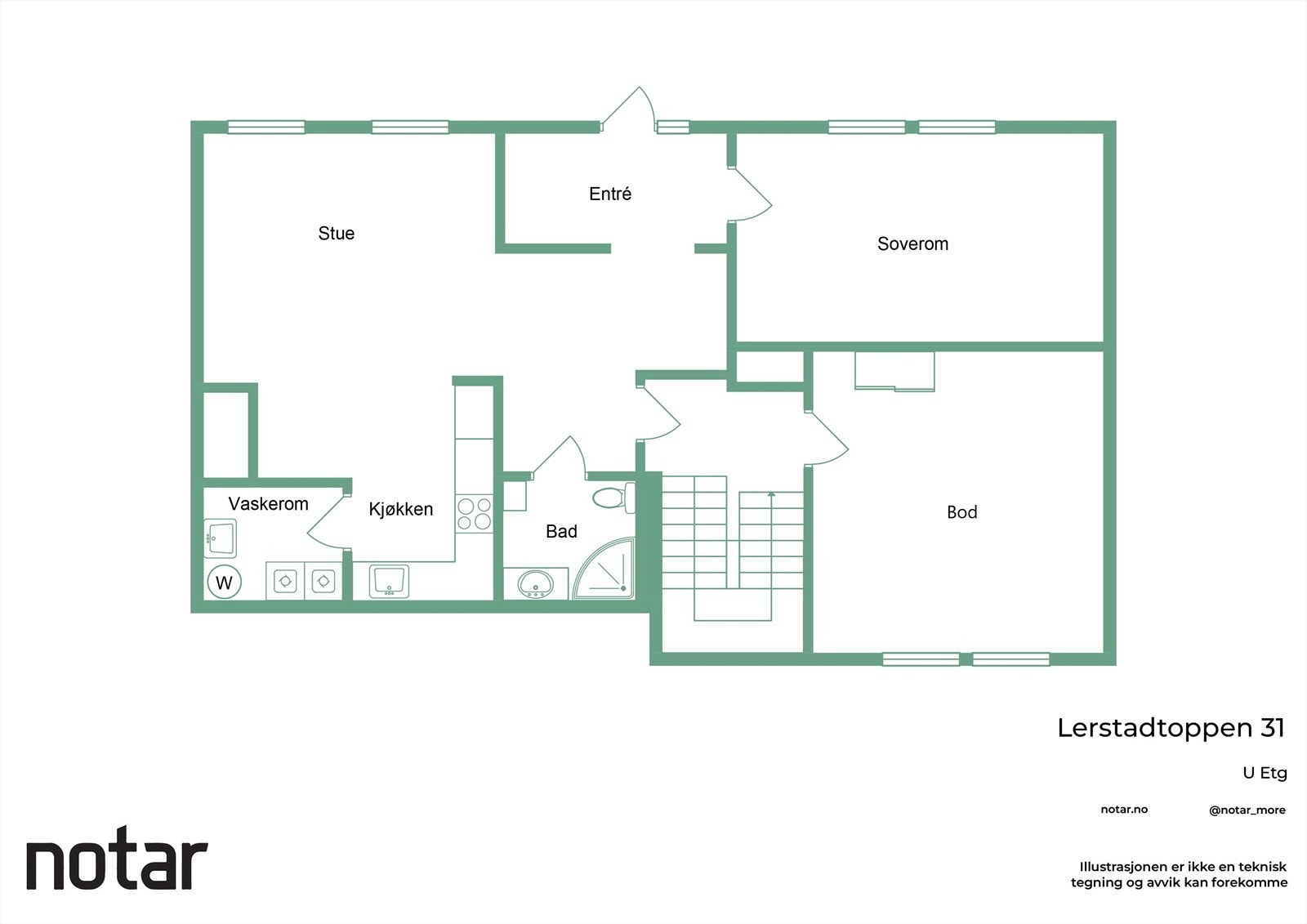 Planløsning underetasje Galleribilde