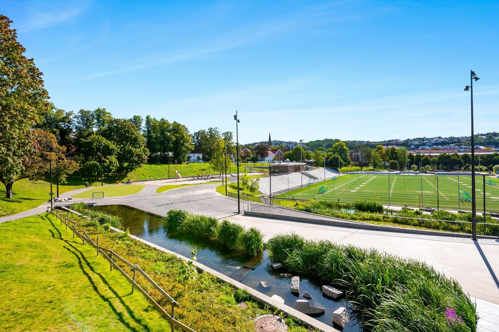 Jordalparken med nye Jordal Amfi og flotte grøntområder. Galleribilde