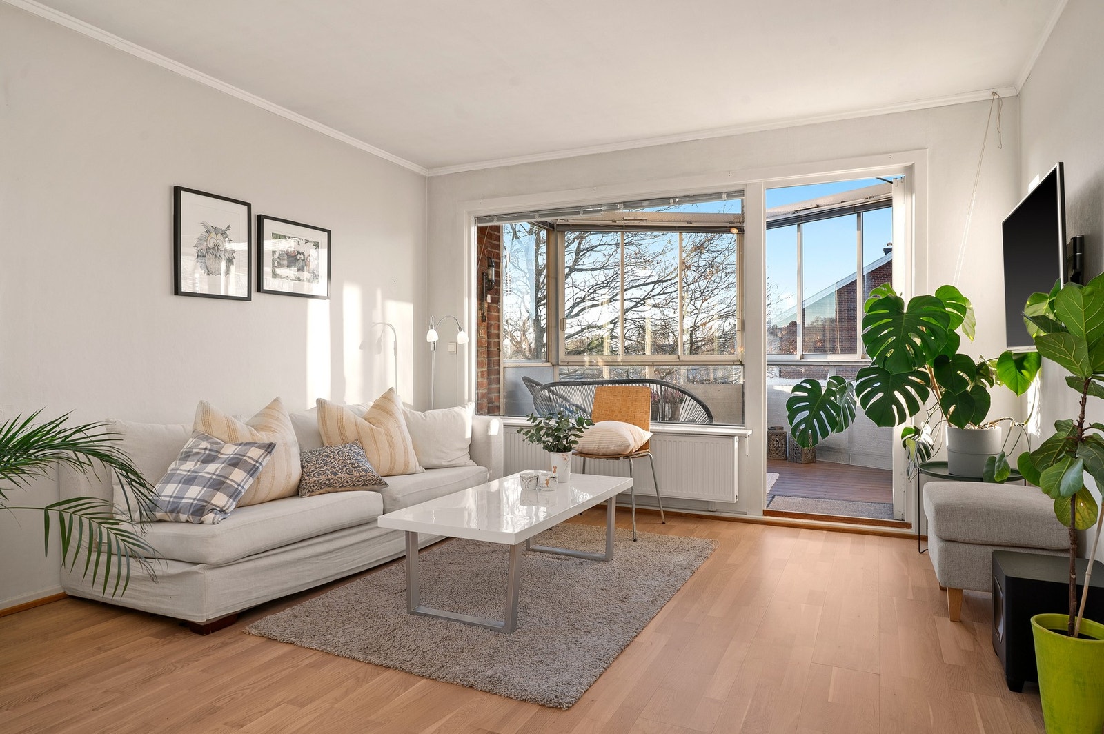 Leiligheten byr på gode lys- og solforhold gjennom hele dagen Galleribilde