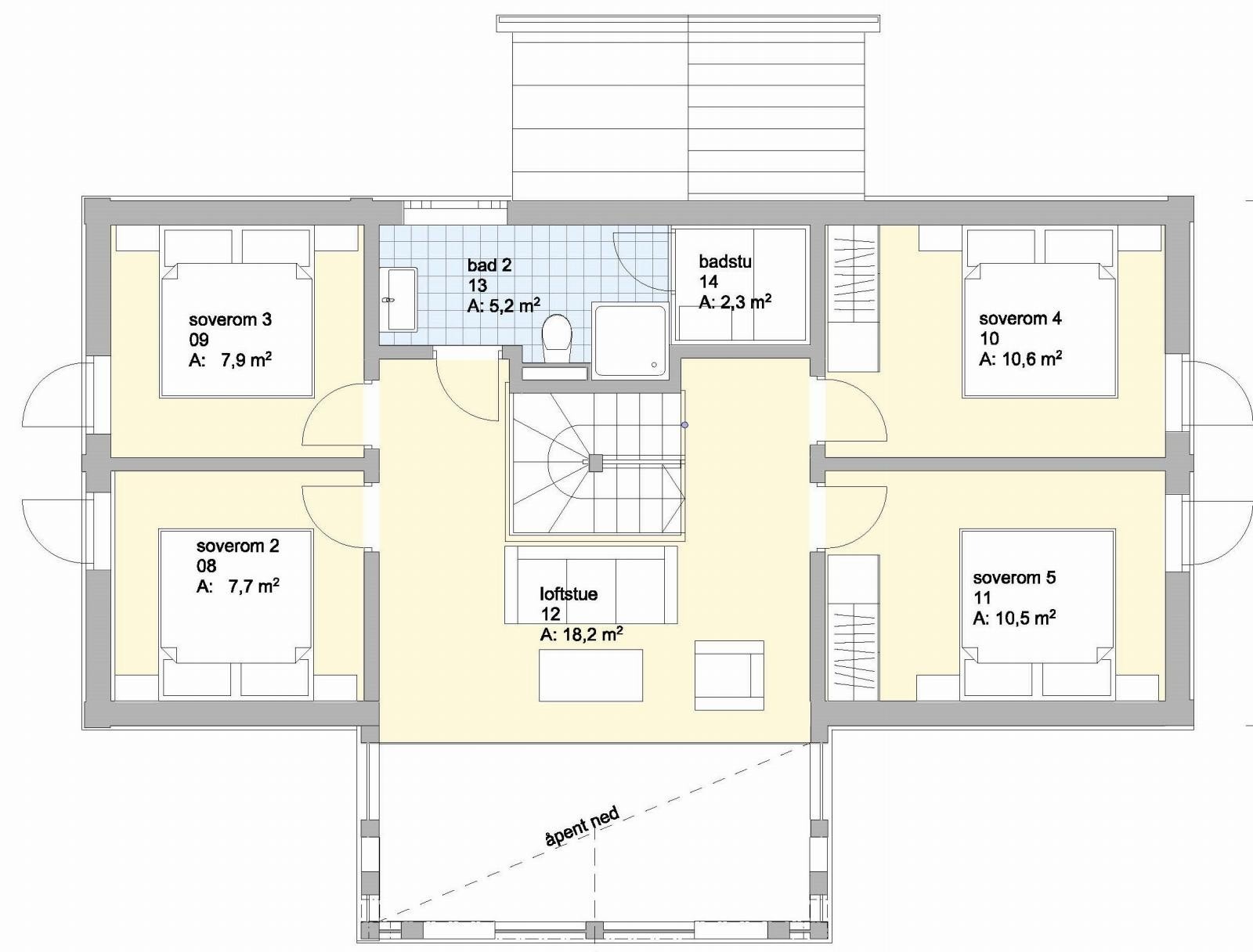 Plantegning 2. etasje.