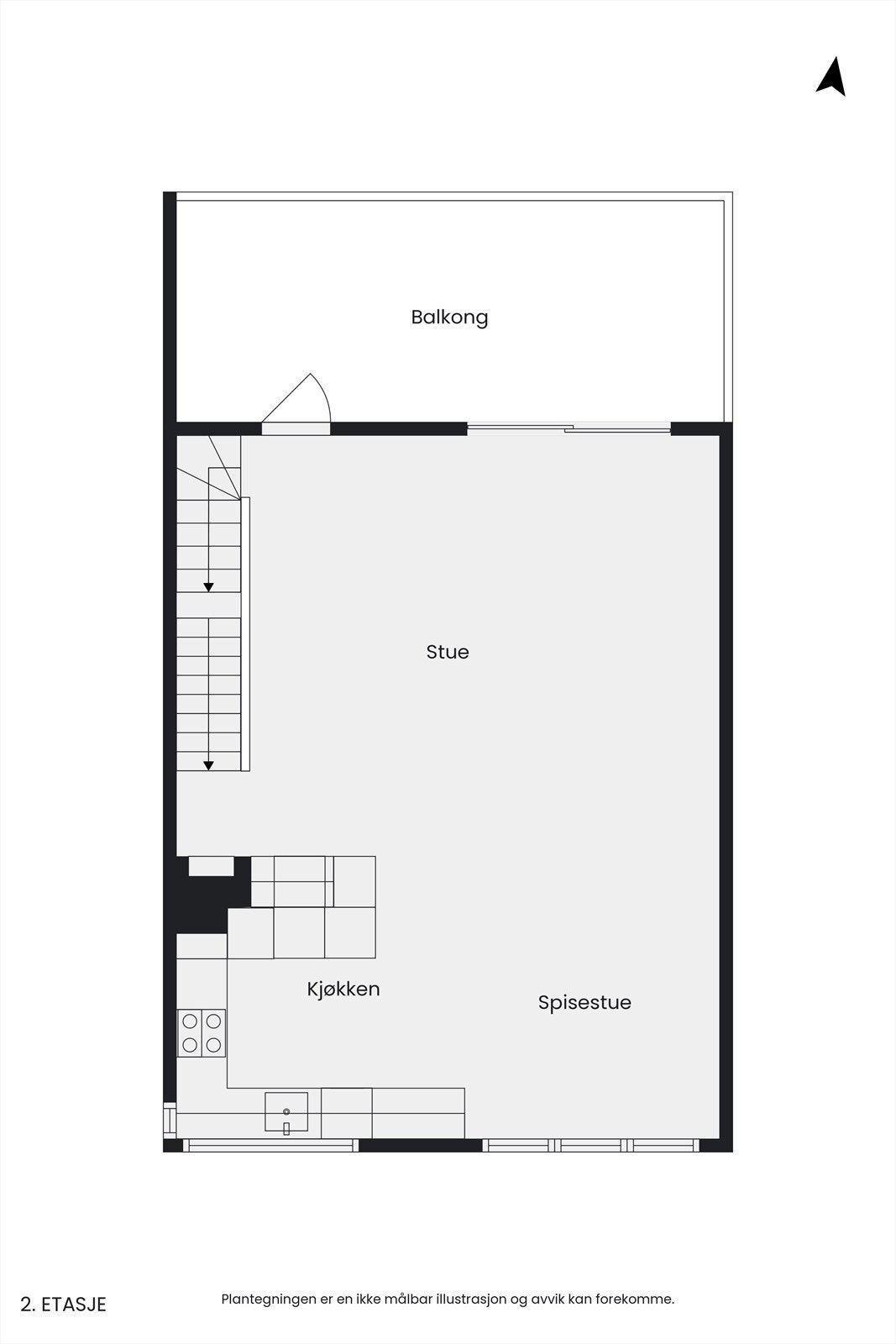 Plantegning 2. etasje Galleribilde