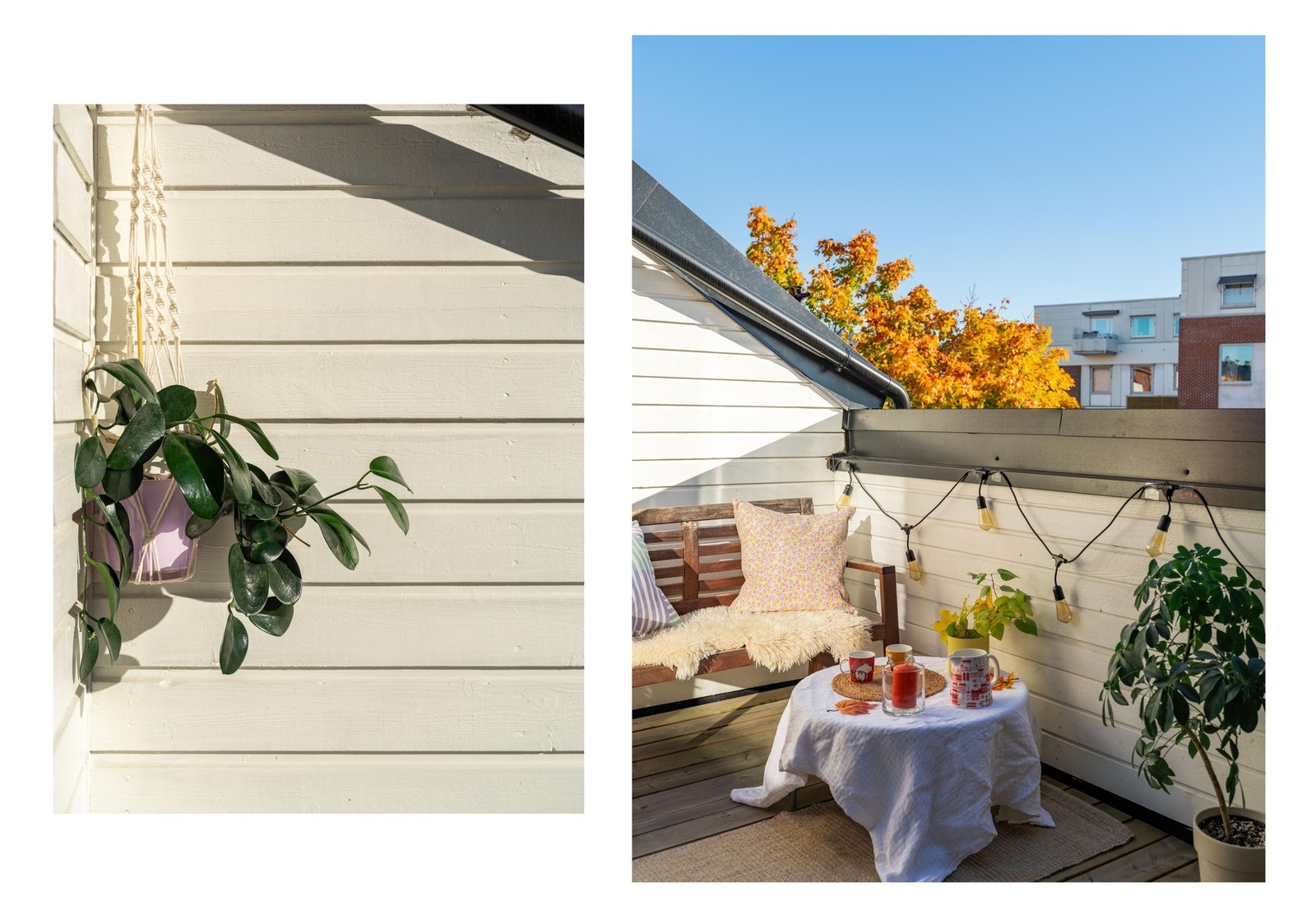 Takterrassen er på 6 m² og det er god plass til en sittegruppe, beplantning og grill (gass eller elektrisk grill er tillatt). Galleribilde