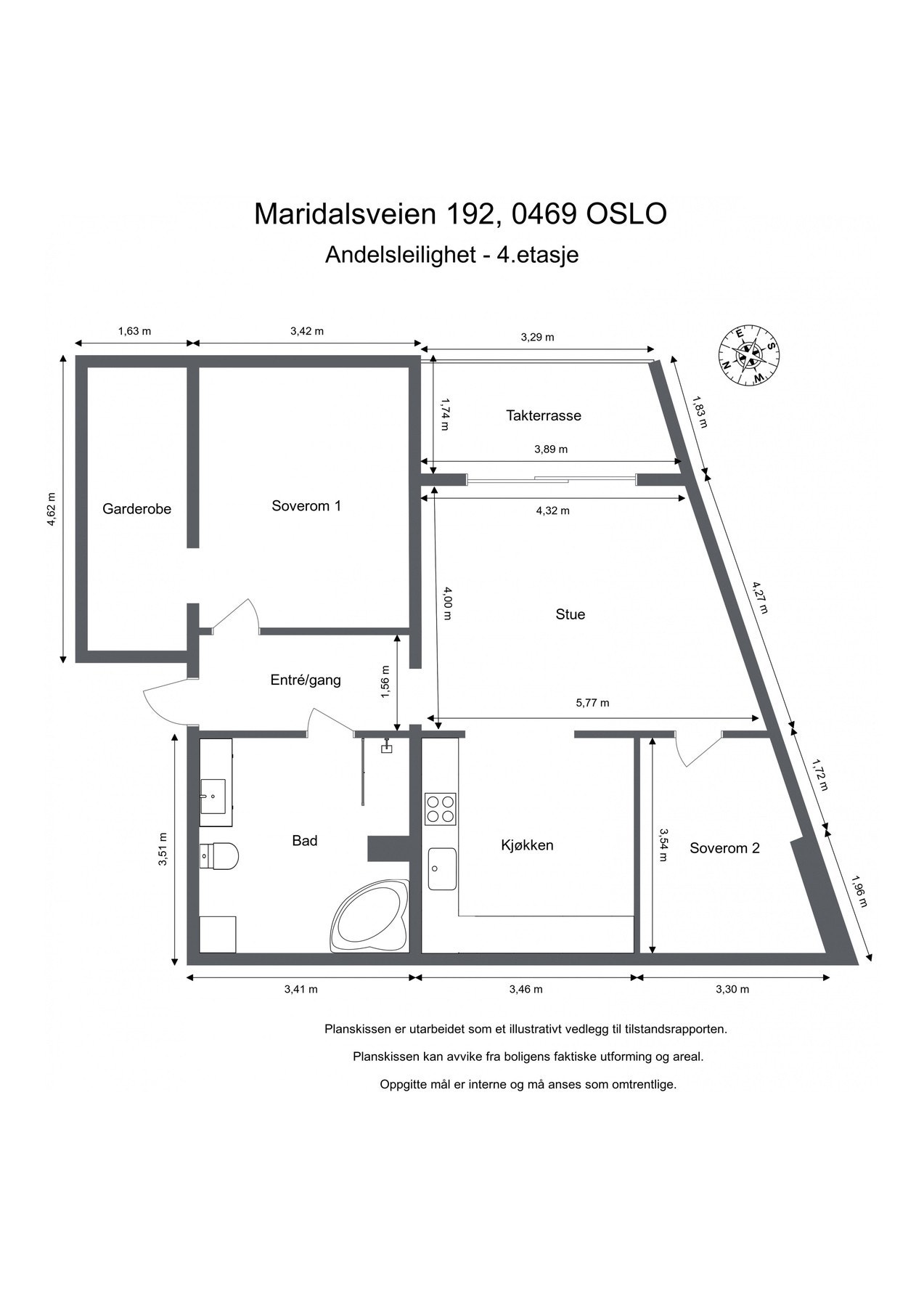 Leiligheten har en praktisk planløsning med luftige og gode rom. Galleribilde