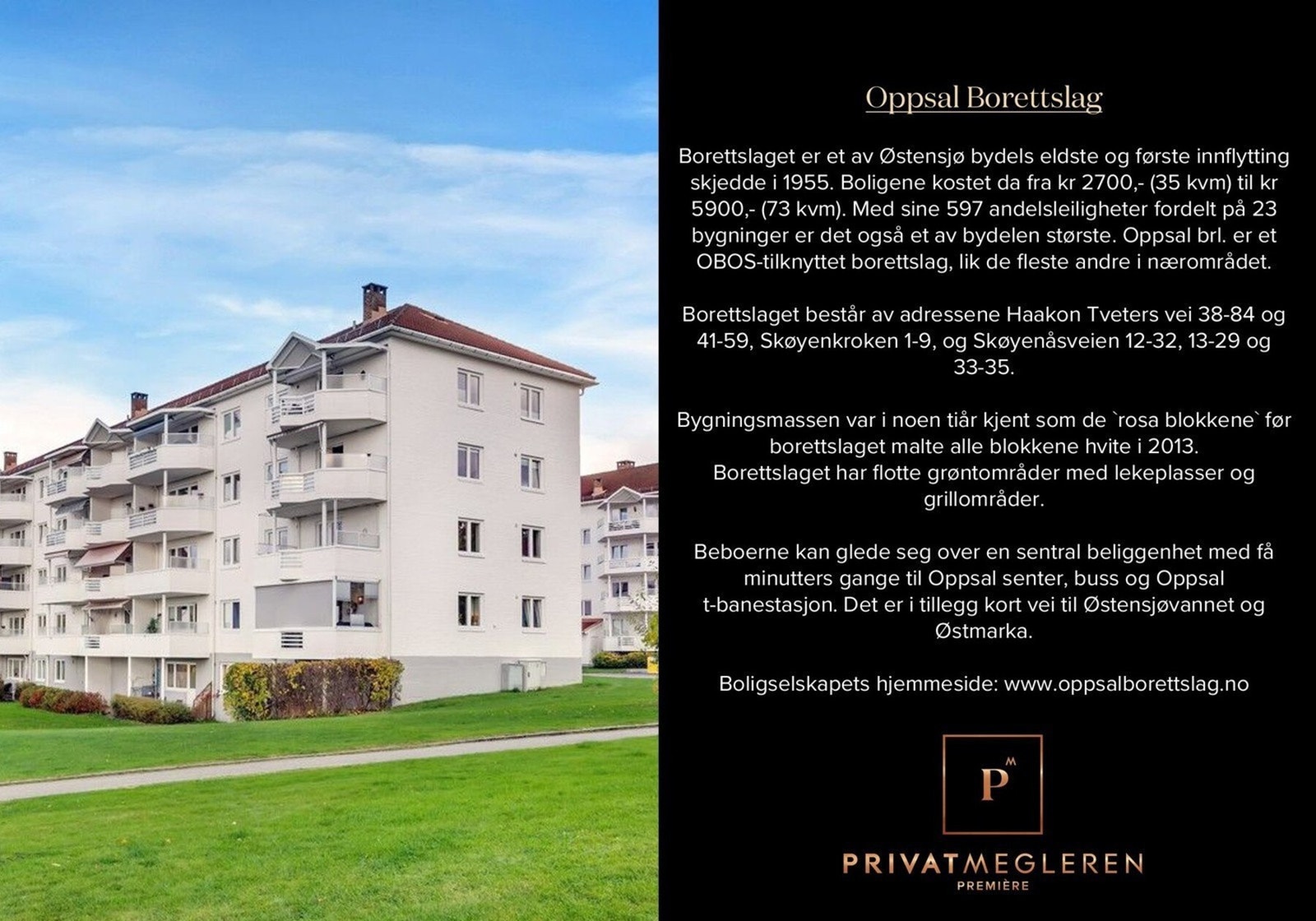 Leiligheten er en del av hyggelige Oppsal borettslag som utgjør x andeler. Galleribilde