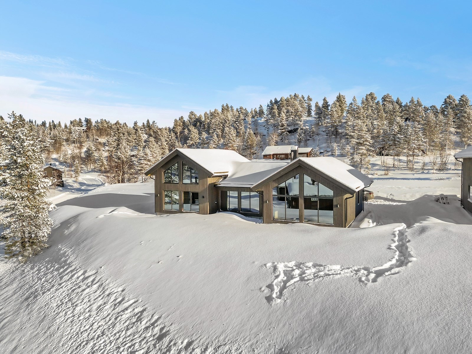 Vinterbilde - Bortelid ligger ca 650 moh. og er et av Agders mest snøsikre områder. Galleribilde