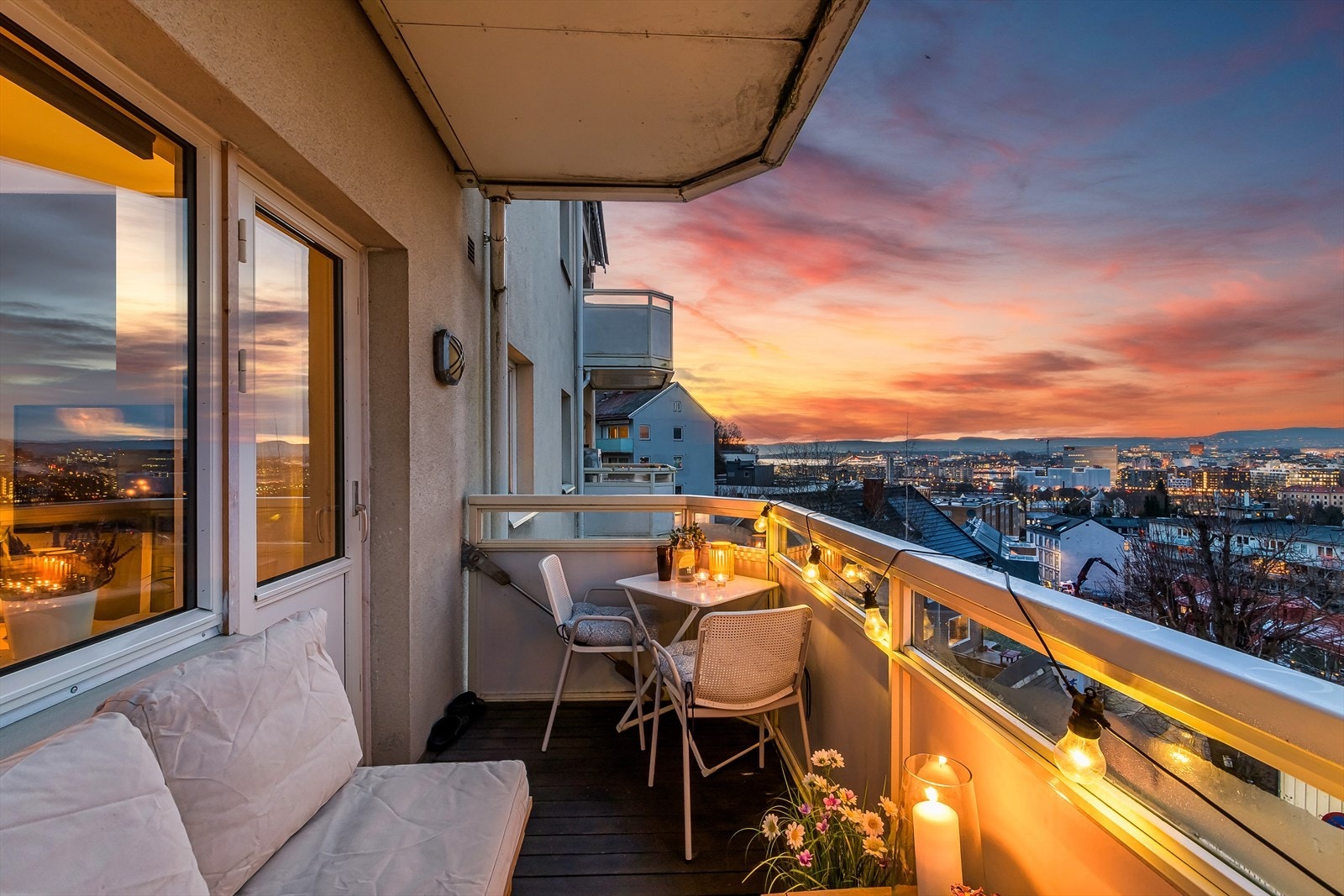 Fantastisk utsikt over byen Galleribilde