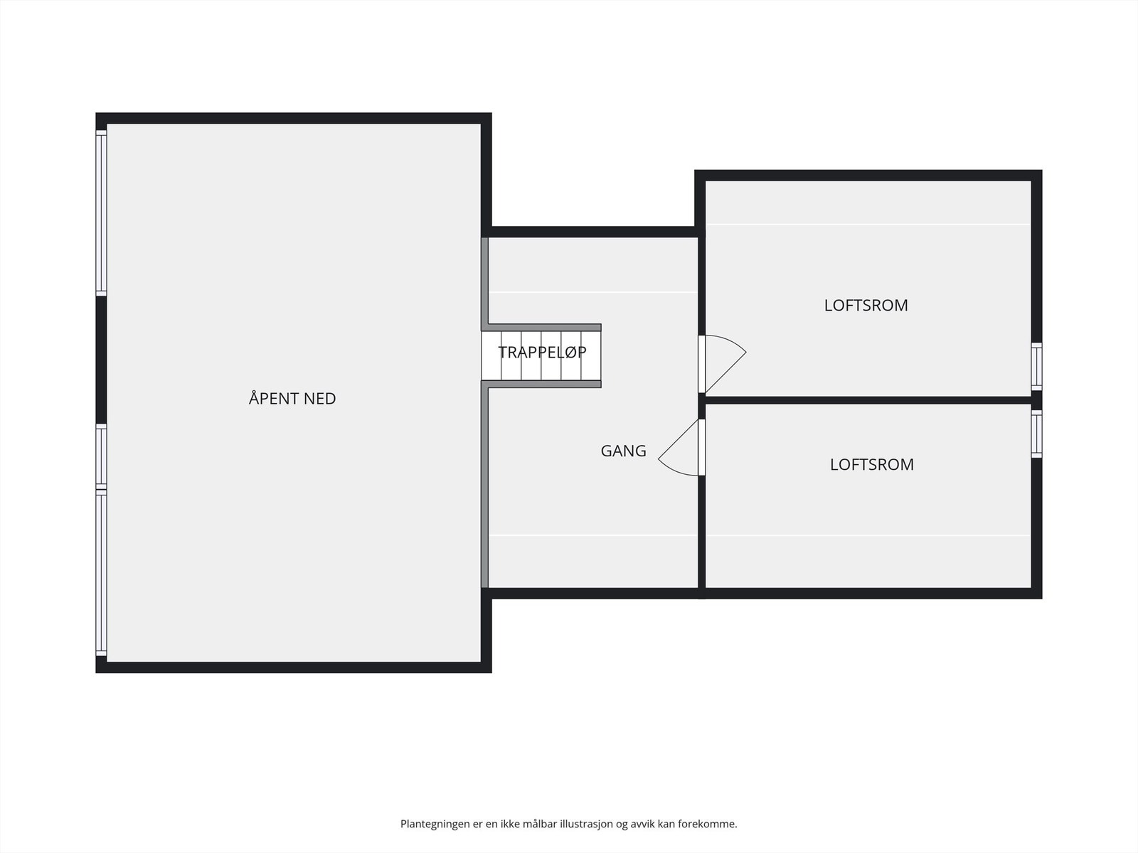 Hemsen har et gulvareal på 35 m² og gir svært anvendelig tilleggsplass. Galleribilde