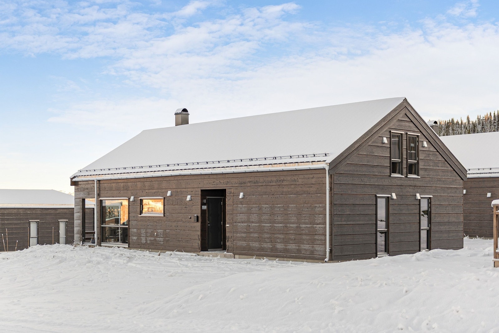 Fritidsboligen har en gjennomført og moderne arkitektur. Galleribilde