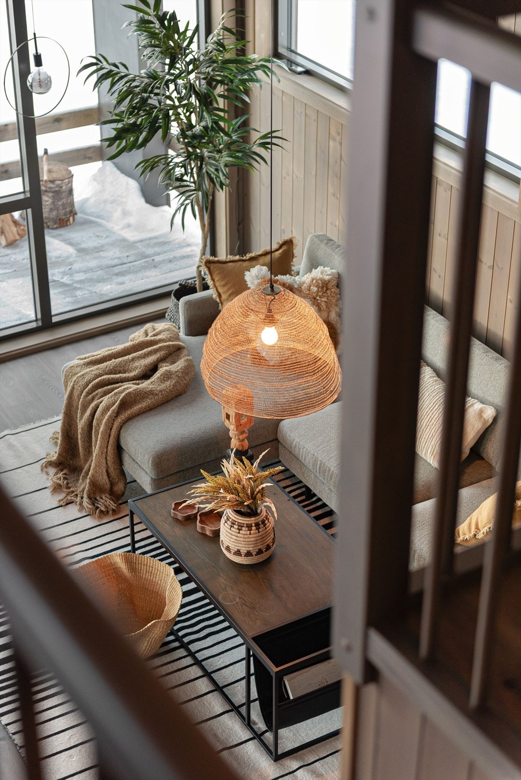 Hemsen gir en fin oversikt over den sosiale sonen i hytta. Galleribilde