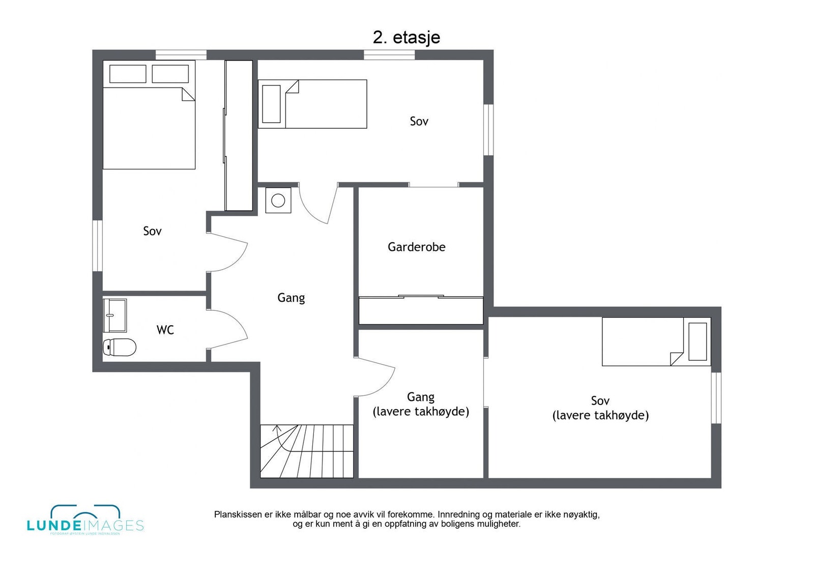Planskisse 2. etasje - ikke målbar Galleribilde