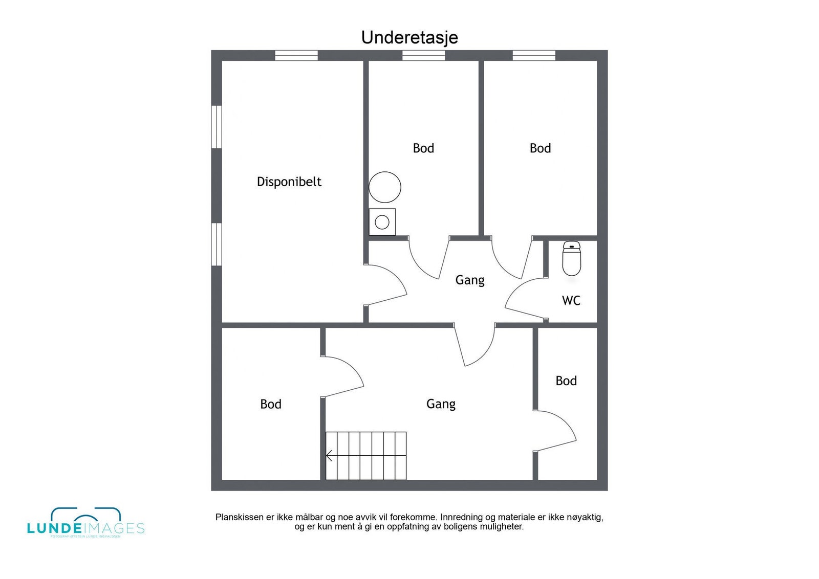 Planskisse kjeller - ikke målbar Galleribilde