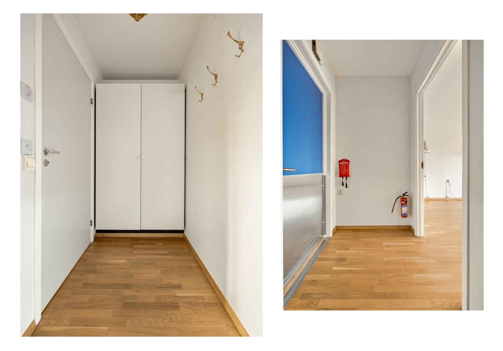 Entréen har godt med plass til oppheng av yttertøy og oppbevaring i garderobeskap. Galleribilde