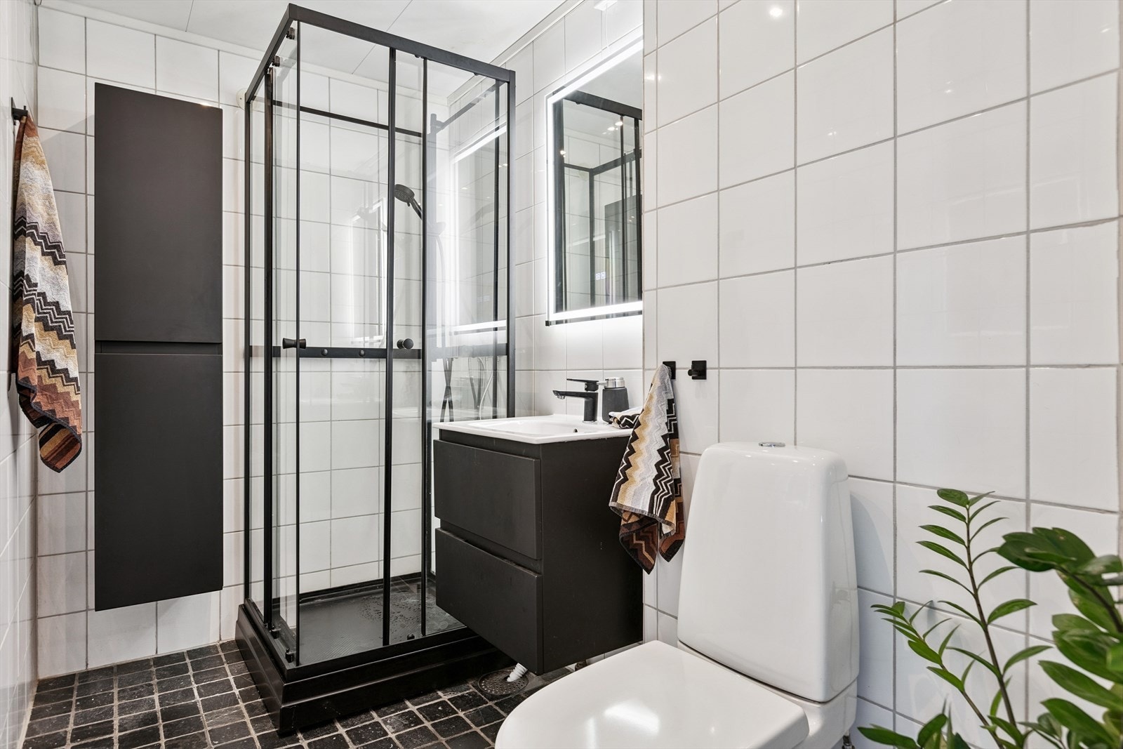 Badet har behagelig gulvvarme. Galleribilde