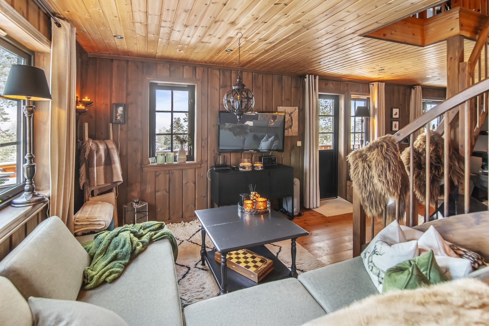 Delikat og moderne fargevalg gir en lun og god atmosfære Galleribilde