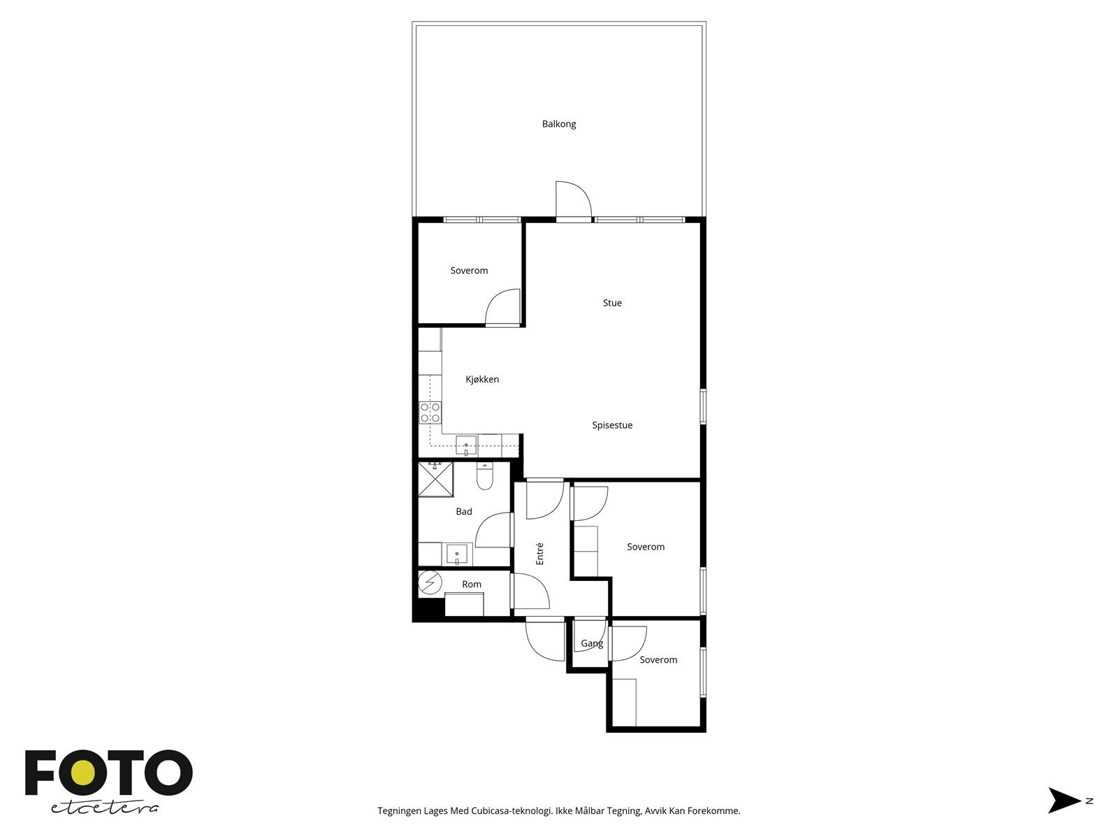 Veiledende plantegning. Ikke målbar. Galleribilde