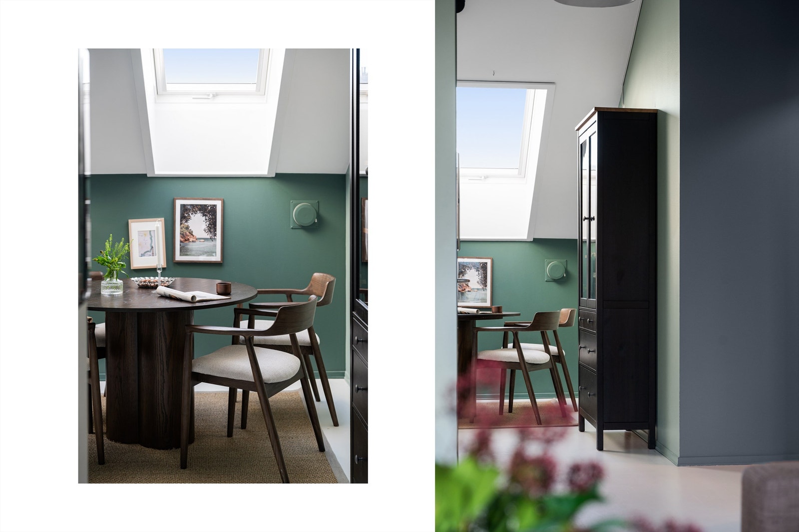 Det er god plass til en hyggelig spiseplass på kjøkkenet. Galleribilde