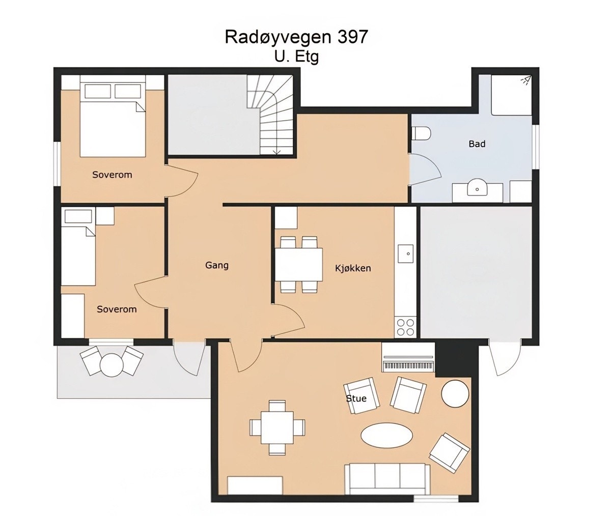 Tegning av etasjen Galleribilde