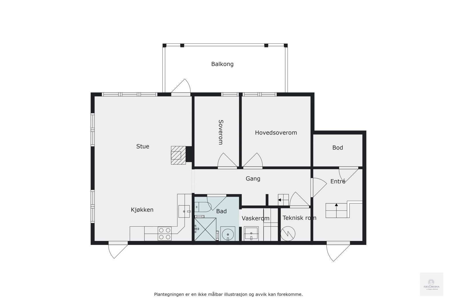Plantegning 2.etasje Galleribilde