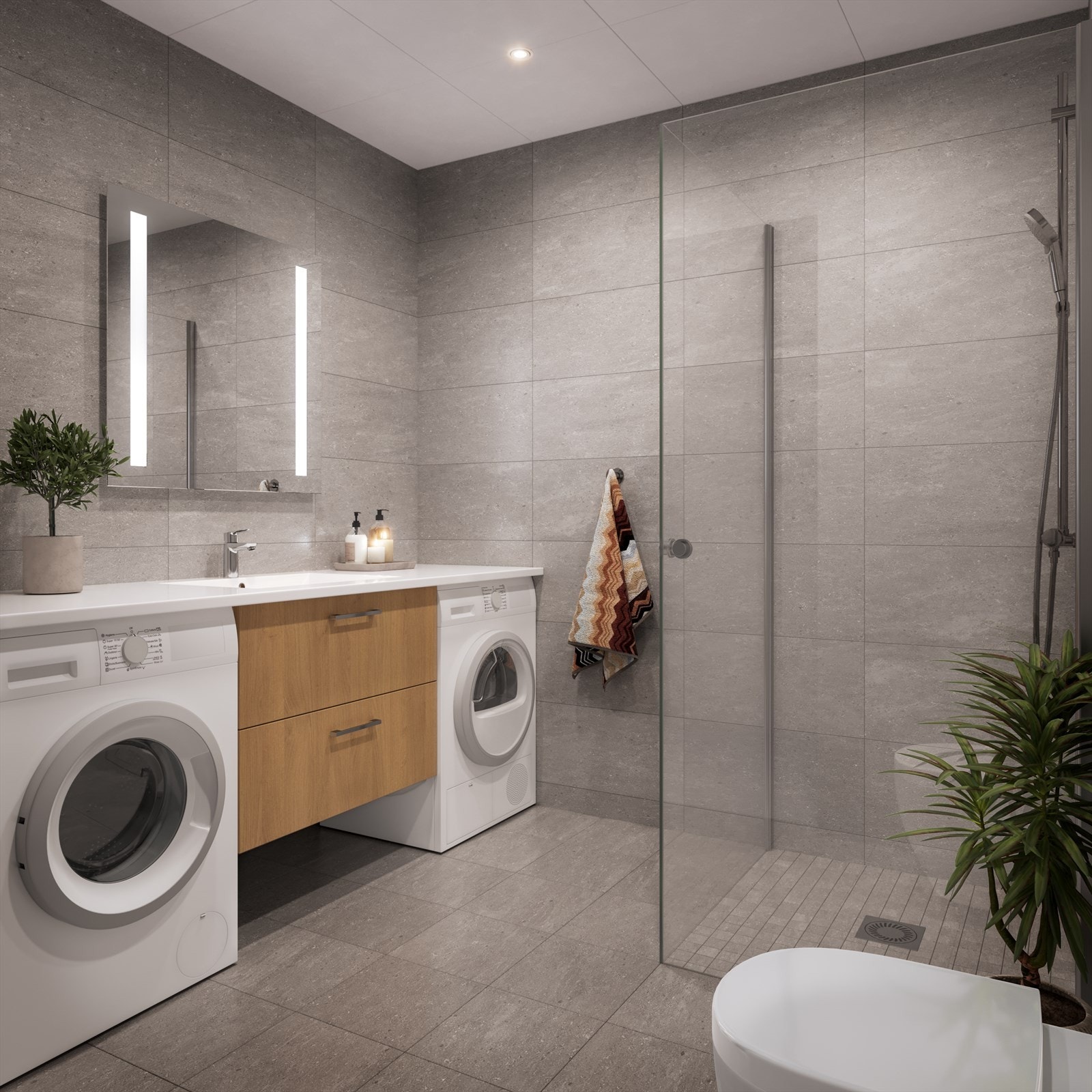 Flott flislagt bad Galleribilde