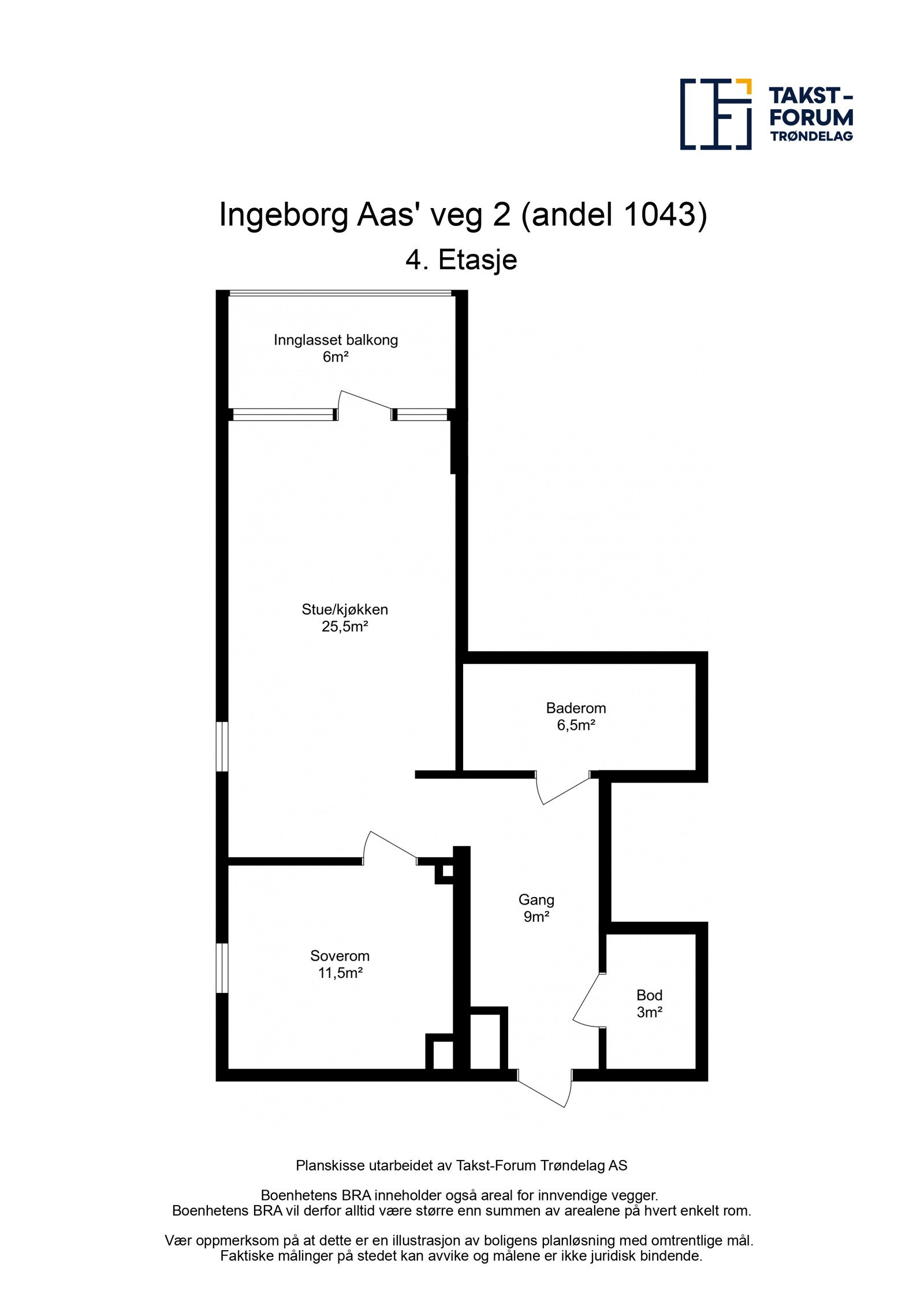 Planskisse 4. etasje. Galleribilde