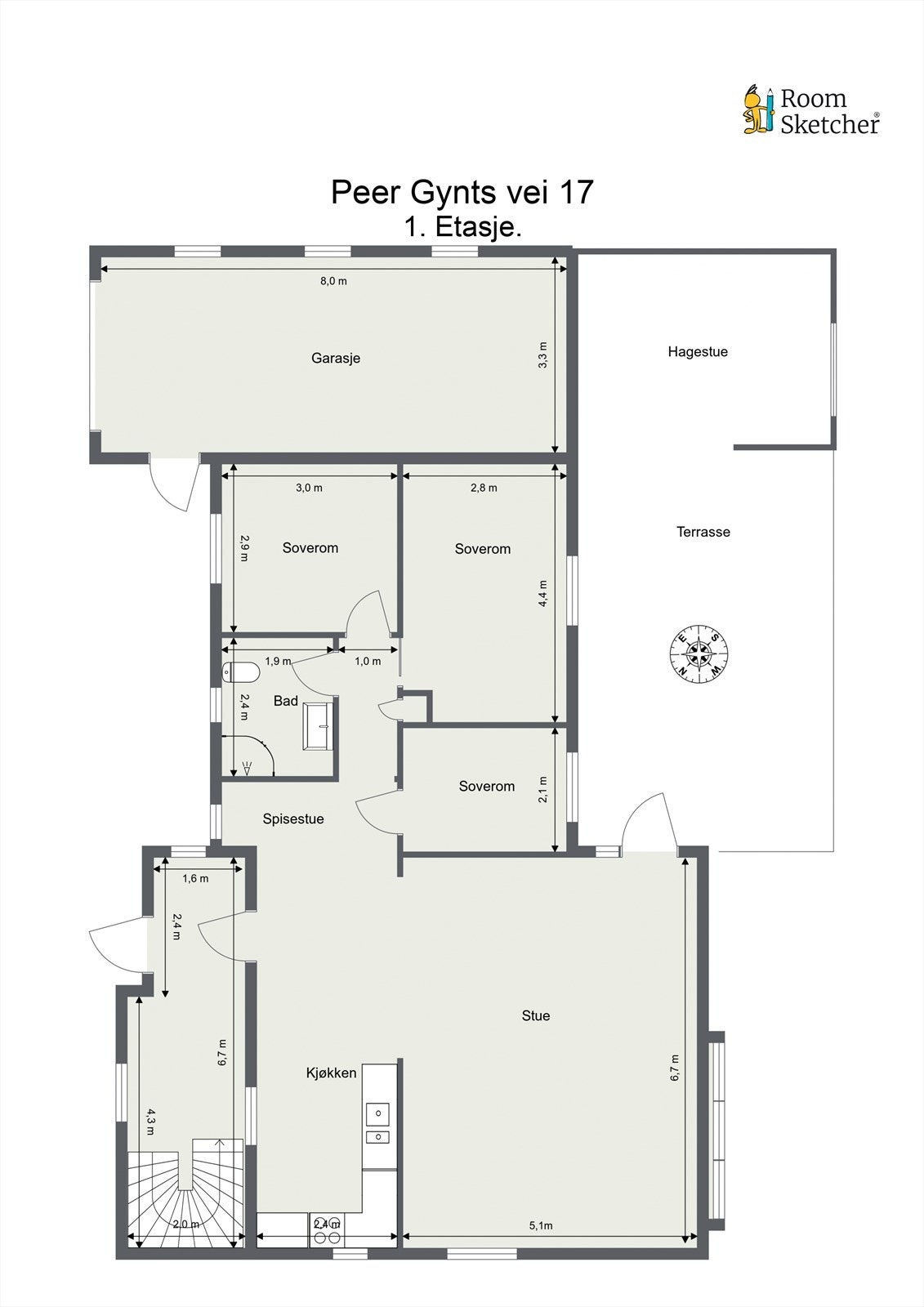 Plantegning 1.etasje. Galleribilde