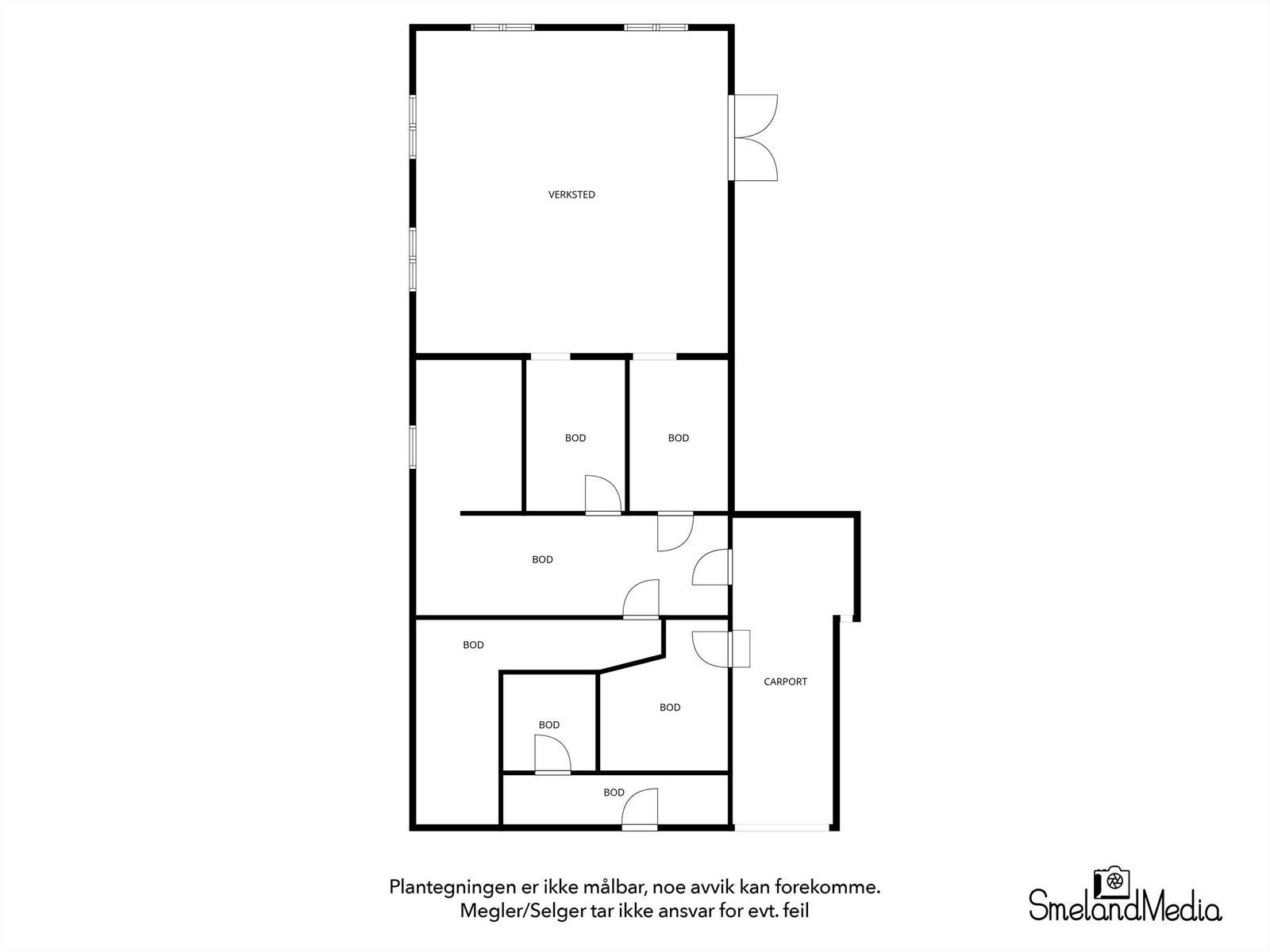 Plantegning låve 1. etasje. Galleribilde