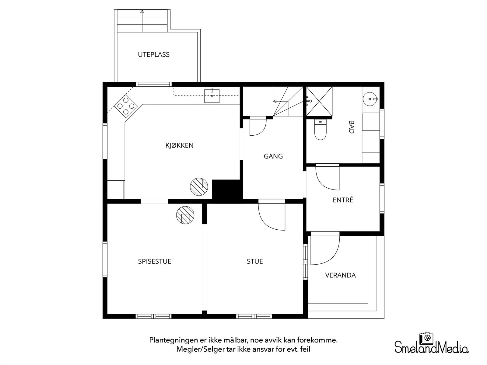 Plantegning 1. etasje Galleribilde