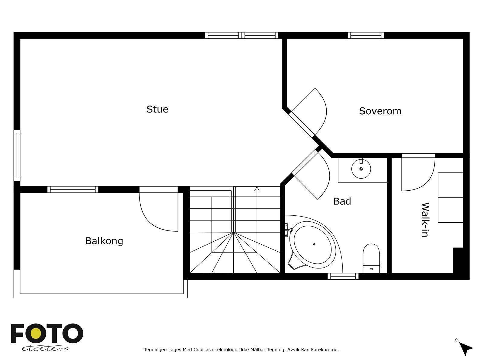 Veiledende planskisse loft. Ikke målbar Galleribilde