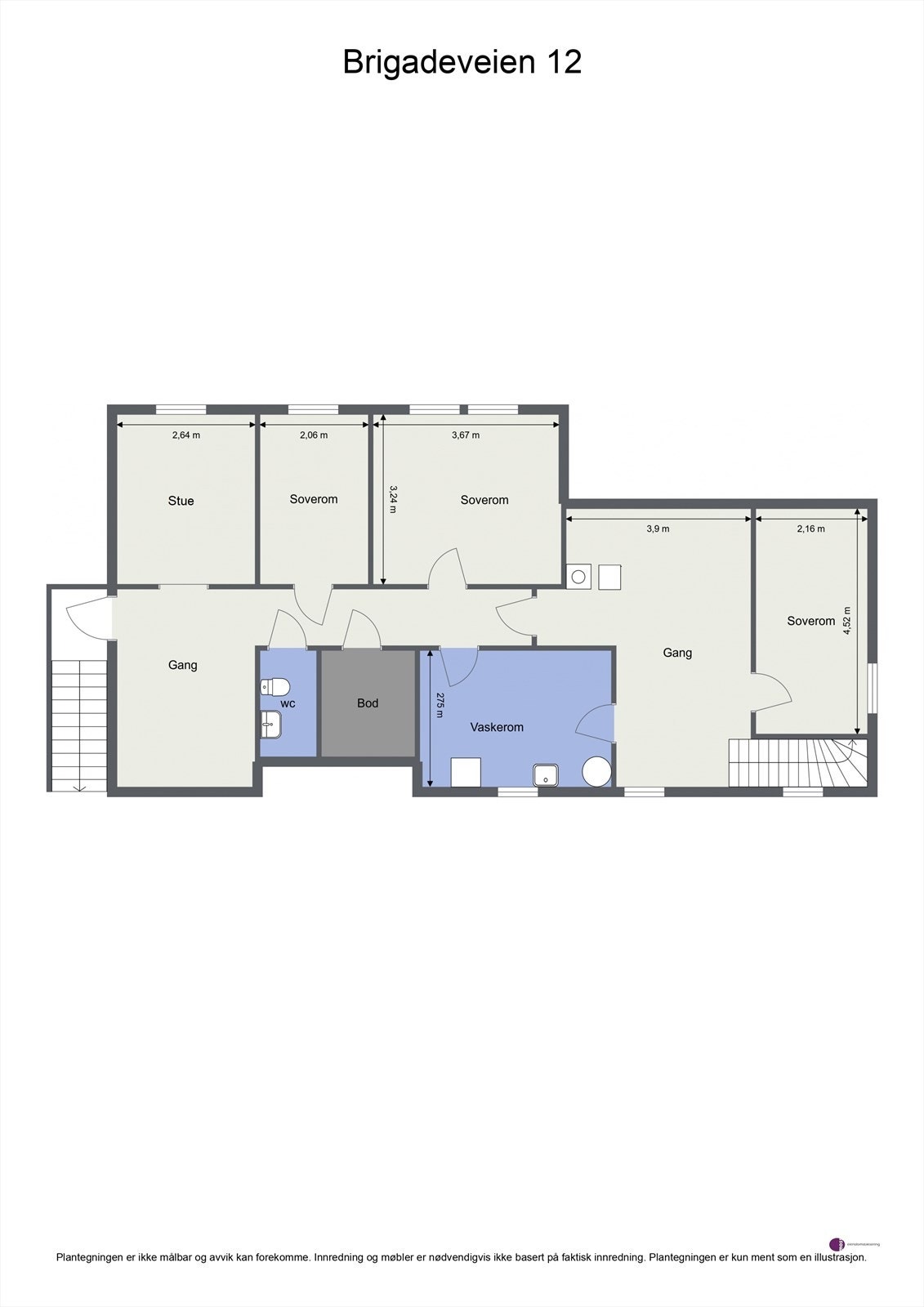 Plantegning kjeller Galleribilde